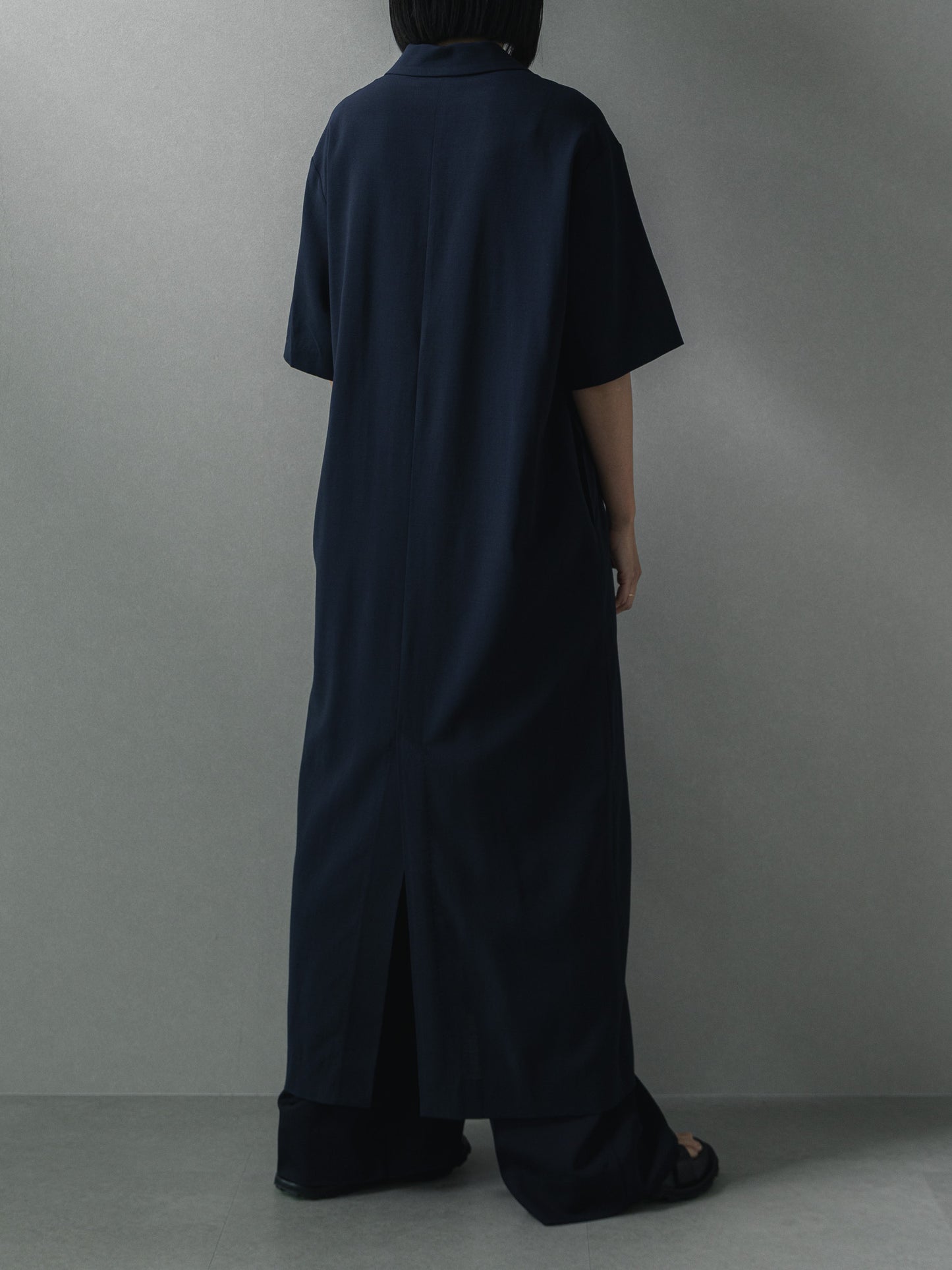 open collar dress