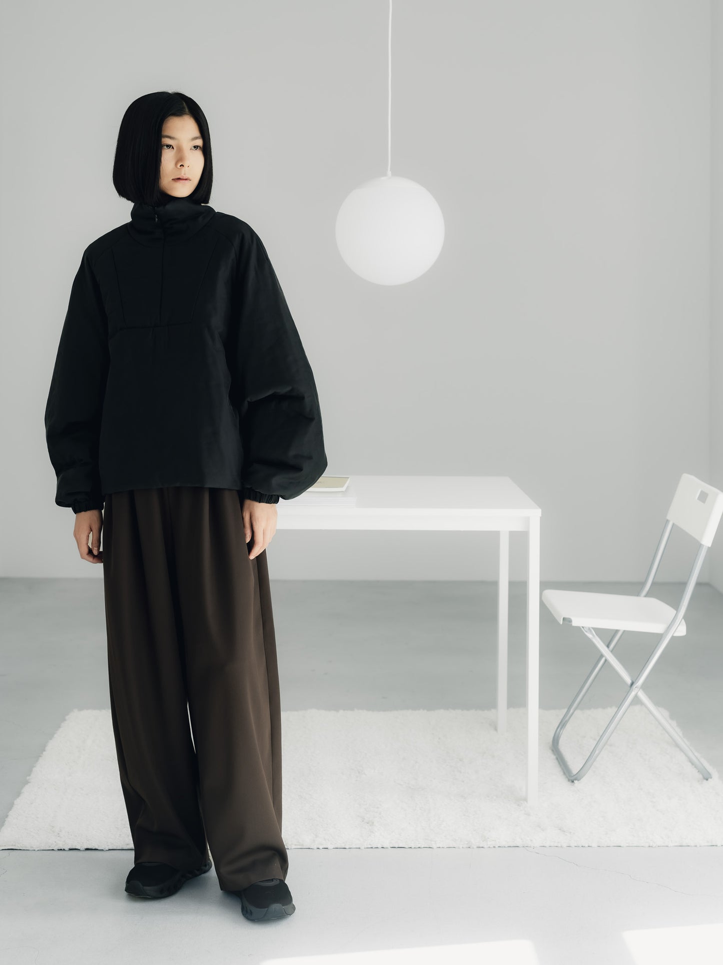 pre order / easy drawstring pants(d.brown)