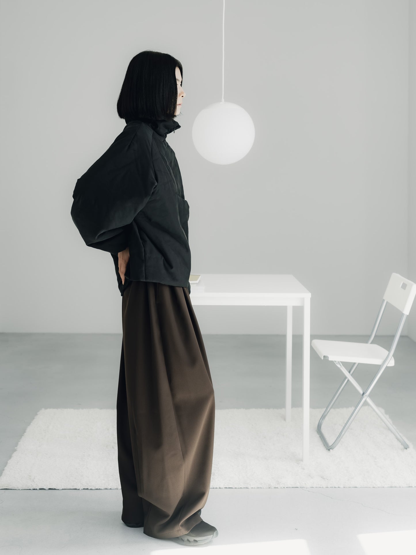pre order / easy drawstring pants(d.brown)