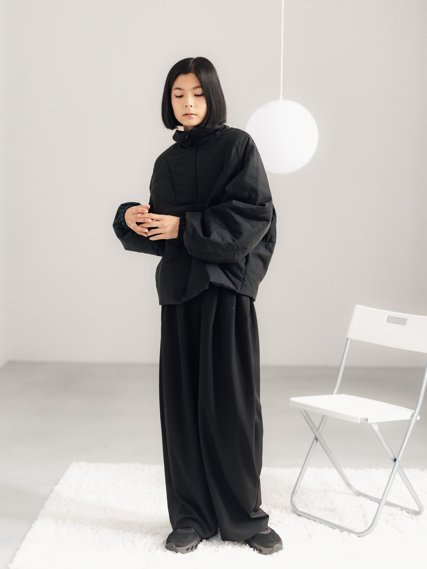pre order / easy drawstring pants(black)