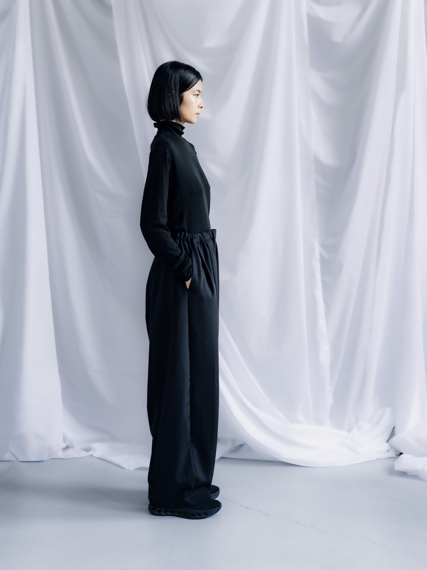 pre order / easy drawstring pants(black)