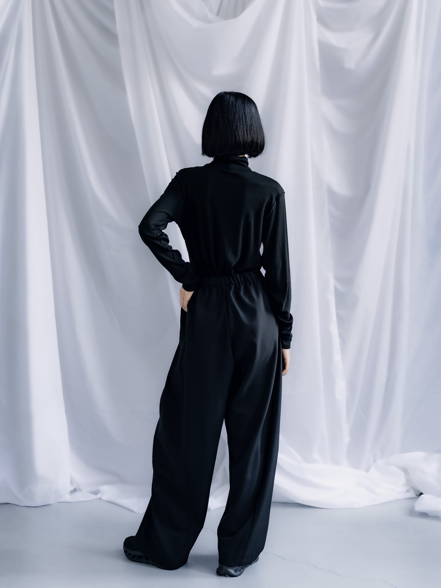pre order / easy drawstring pants(black)