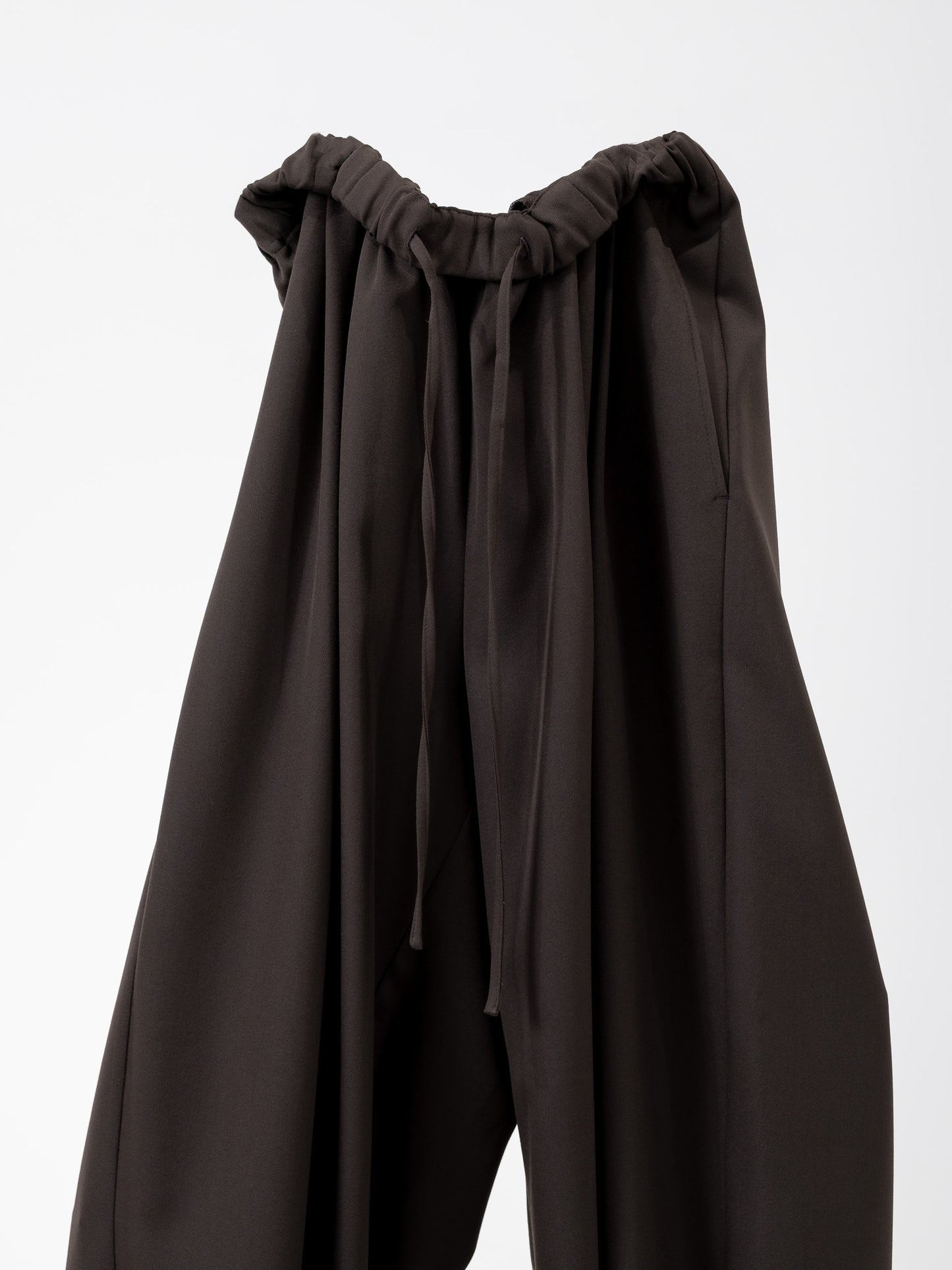 pre order / easy drawstring pants(d.brown)