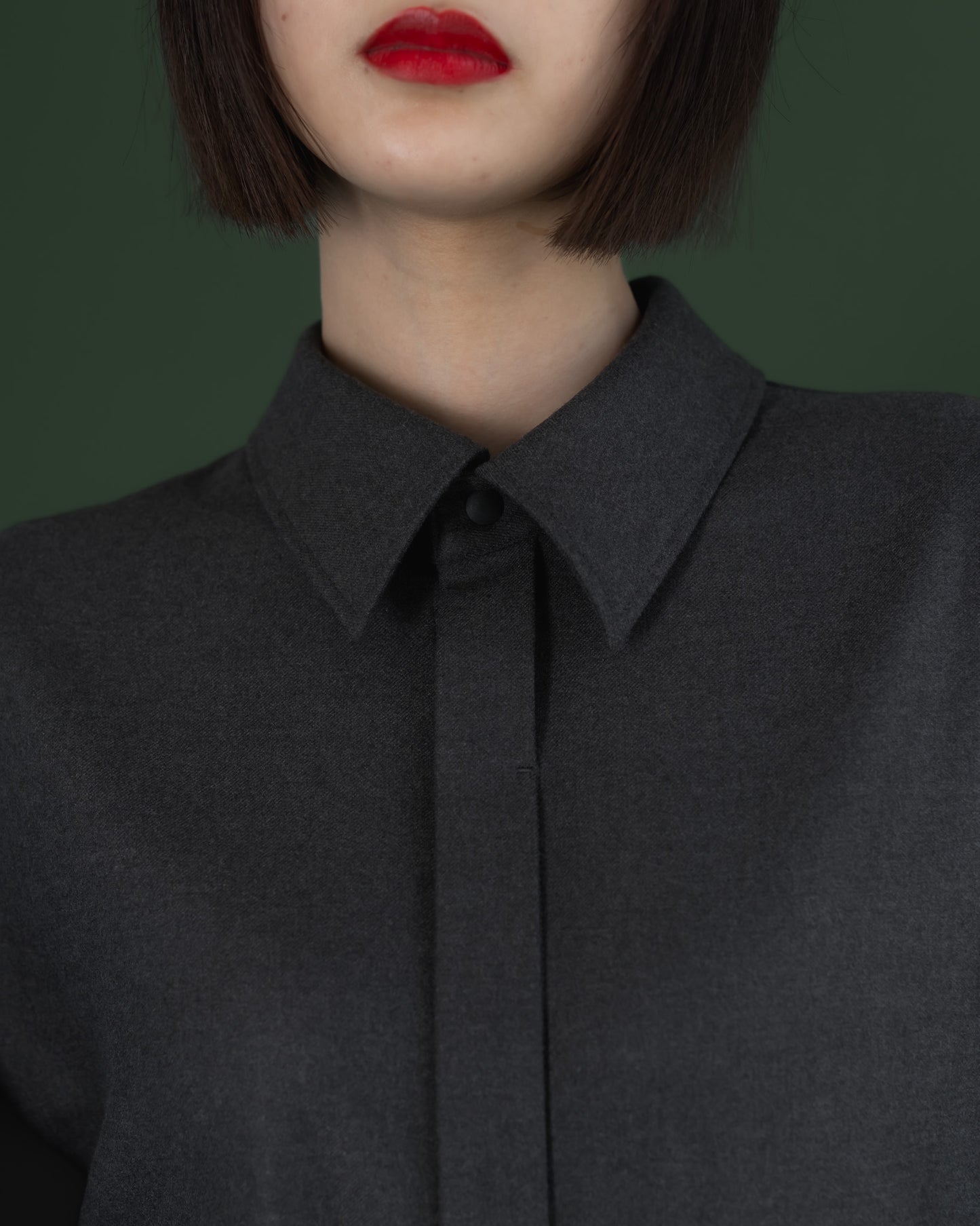 pre order / double brushed shirt (gray)