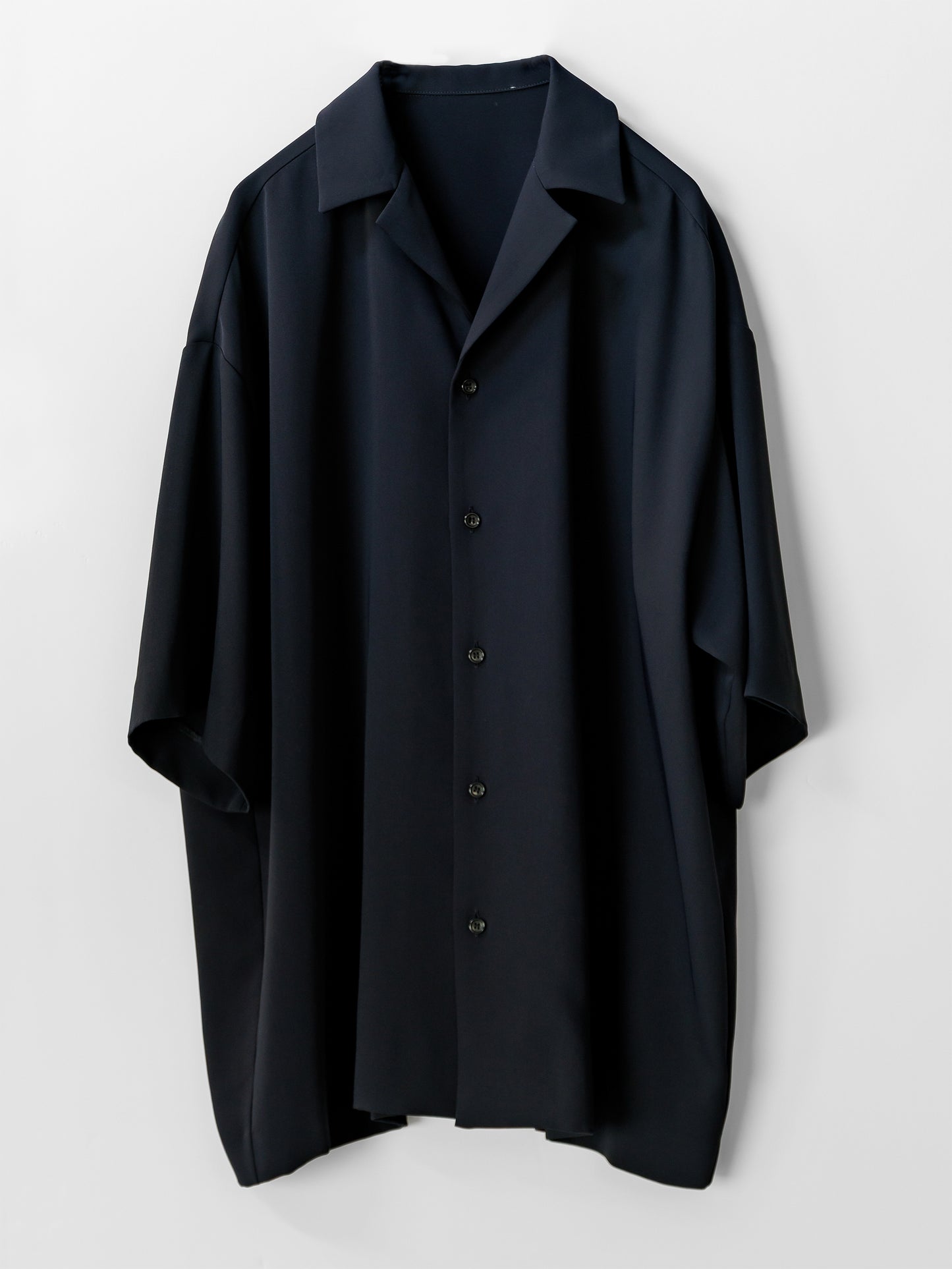 pre order / open collar shirts(navy)