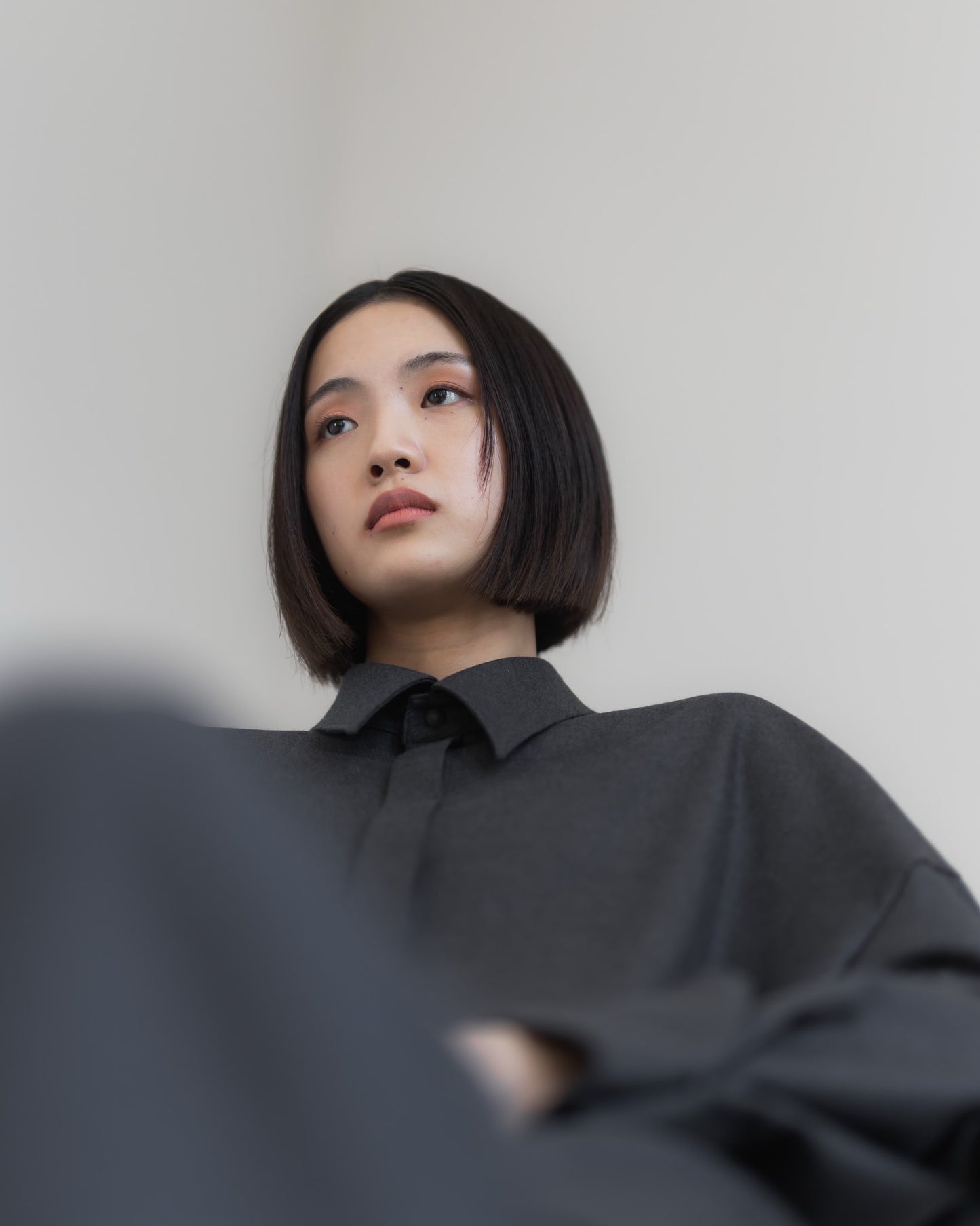 pre order / double brushed shirt (gray)