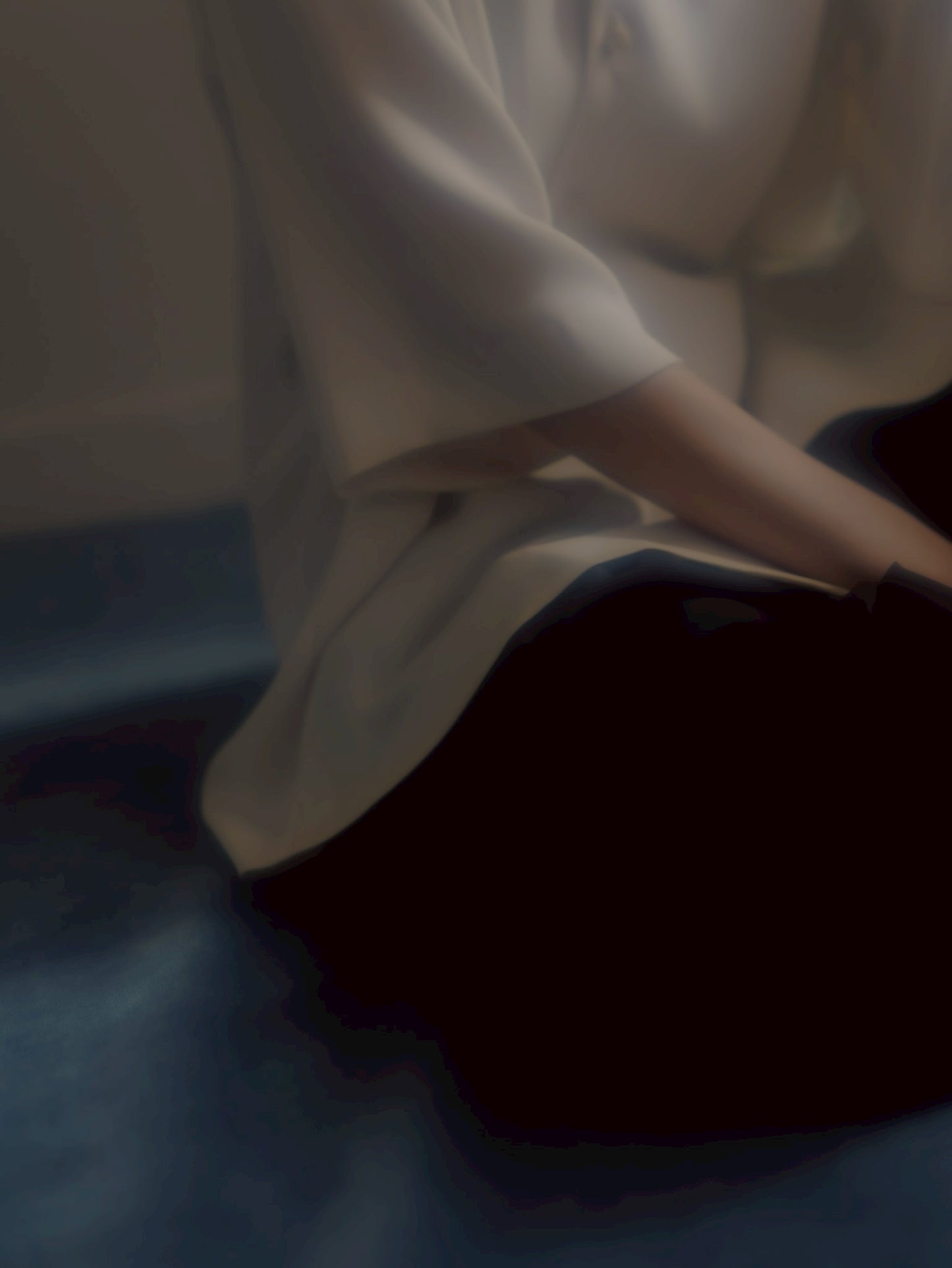 pre order / open collar shirts(white)