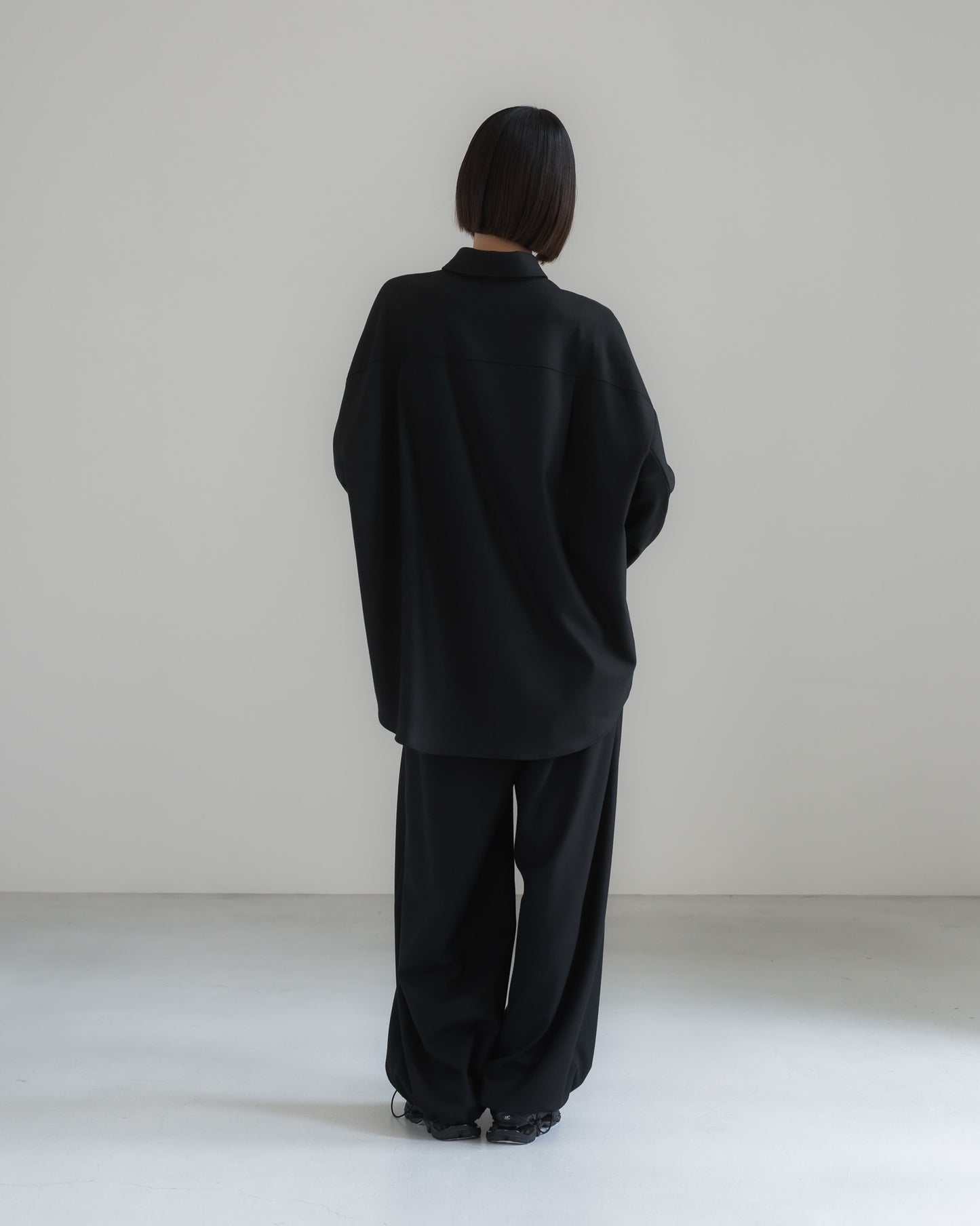 pre order / double brushed shirt (black)
