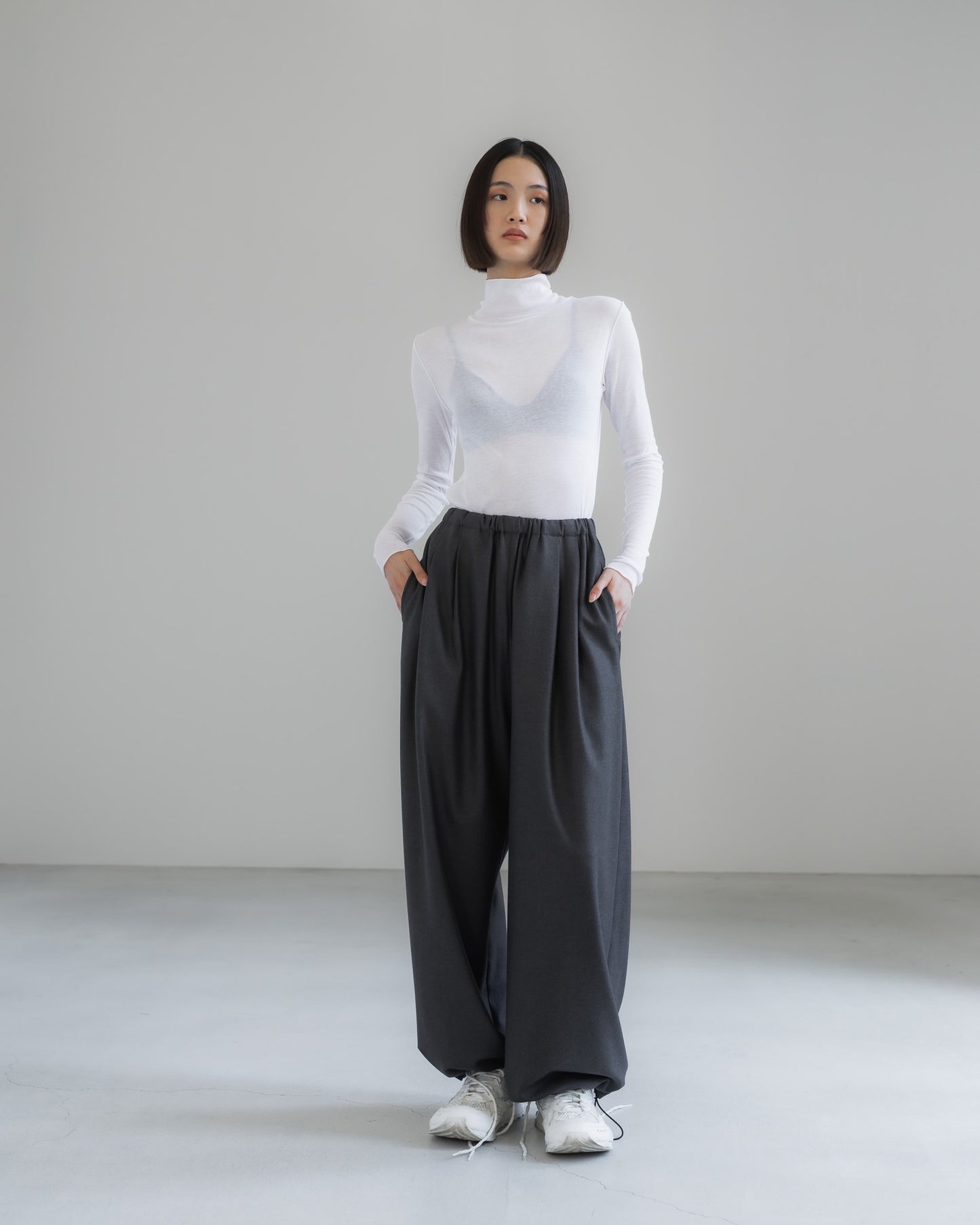 pre order / double brushed pants (gray)