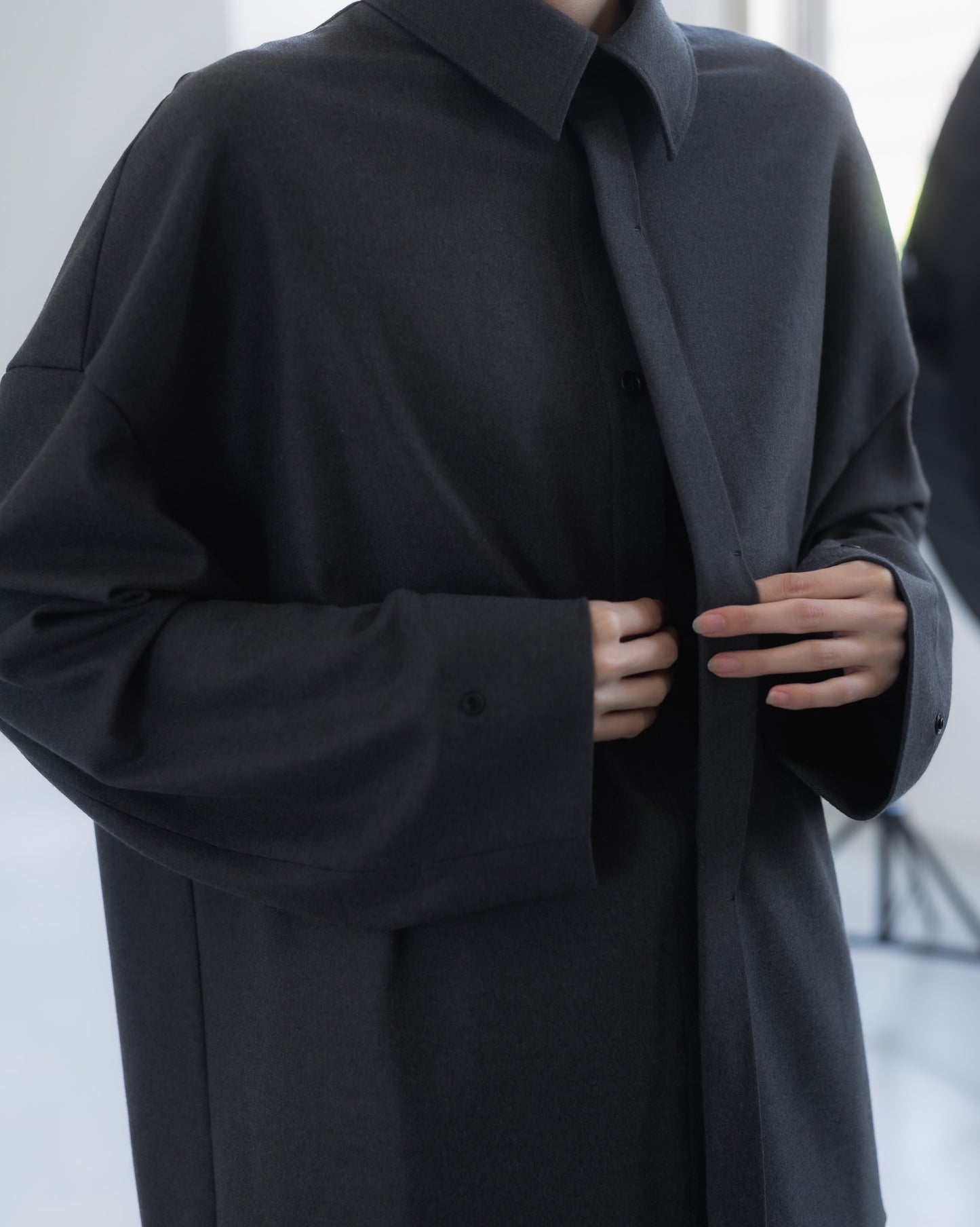 pre order / double brushed shirt (gray)