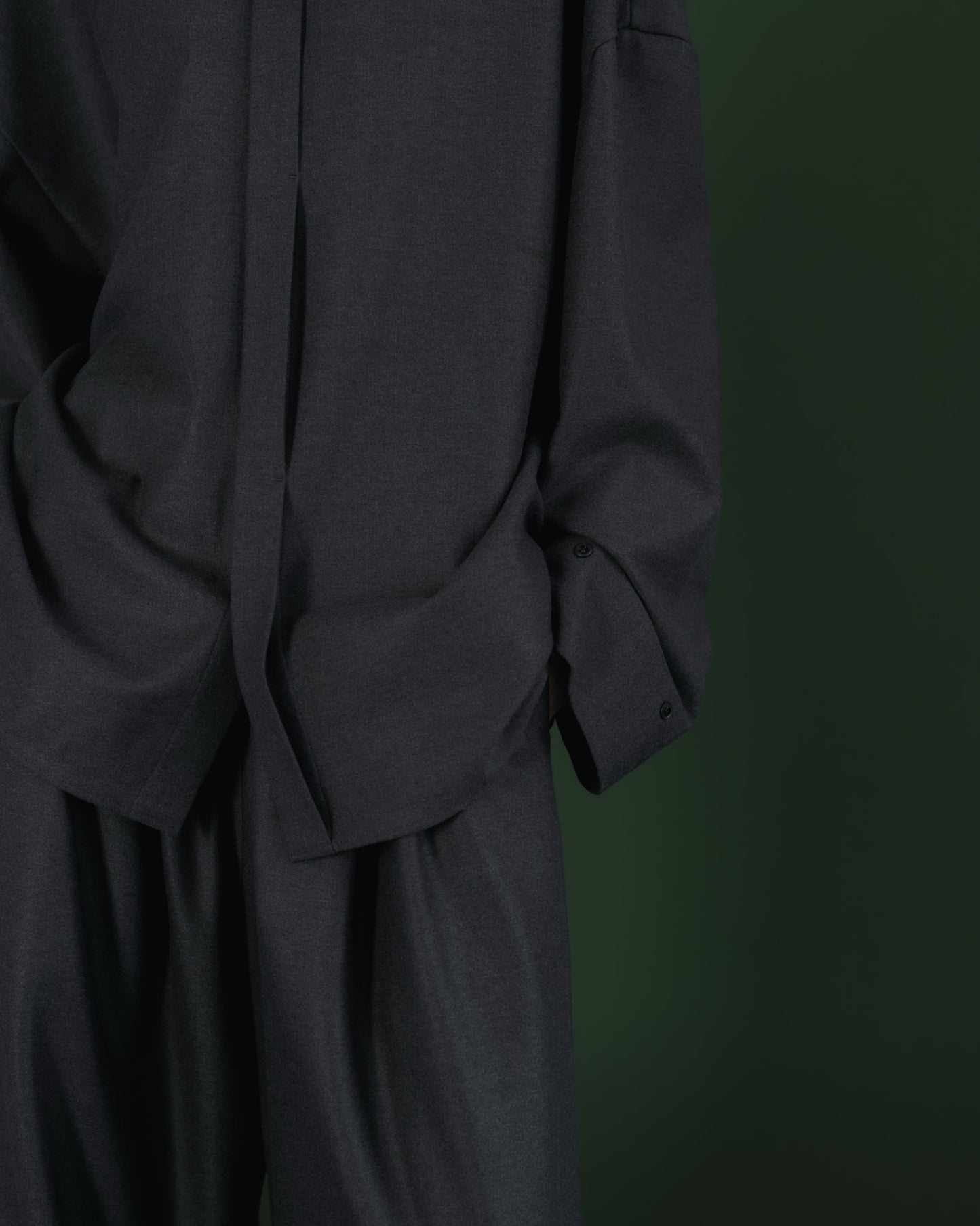 pre order / double brushed shirt (gray)