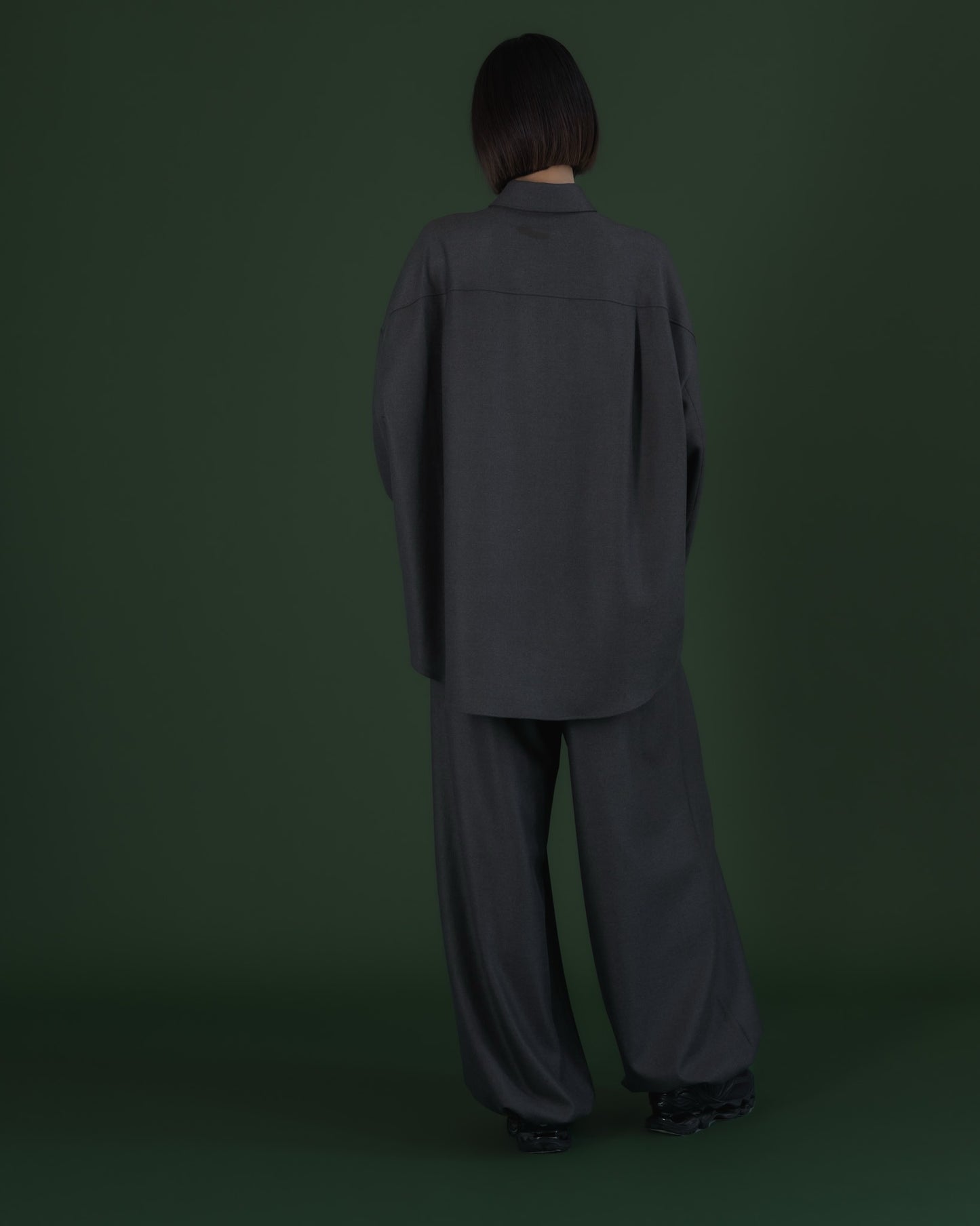 pre order / double brushed shirt (gray)