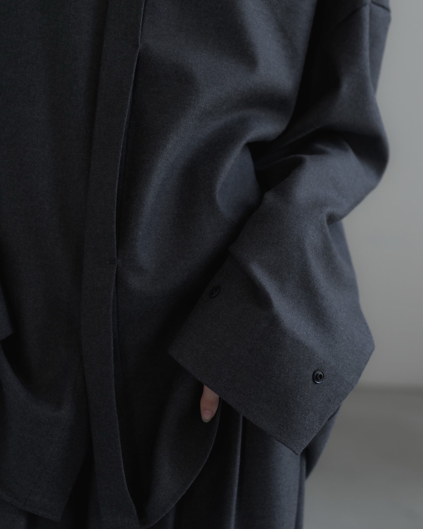 pre order / double brushed shirt (gray)