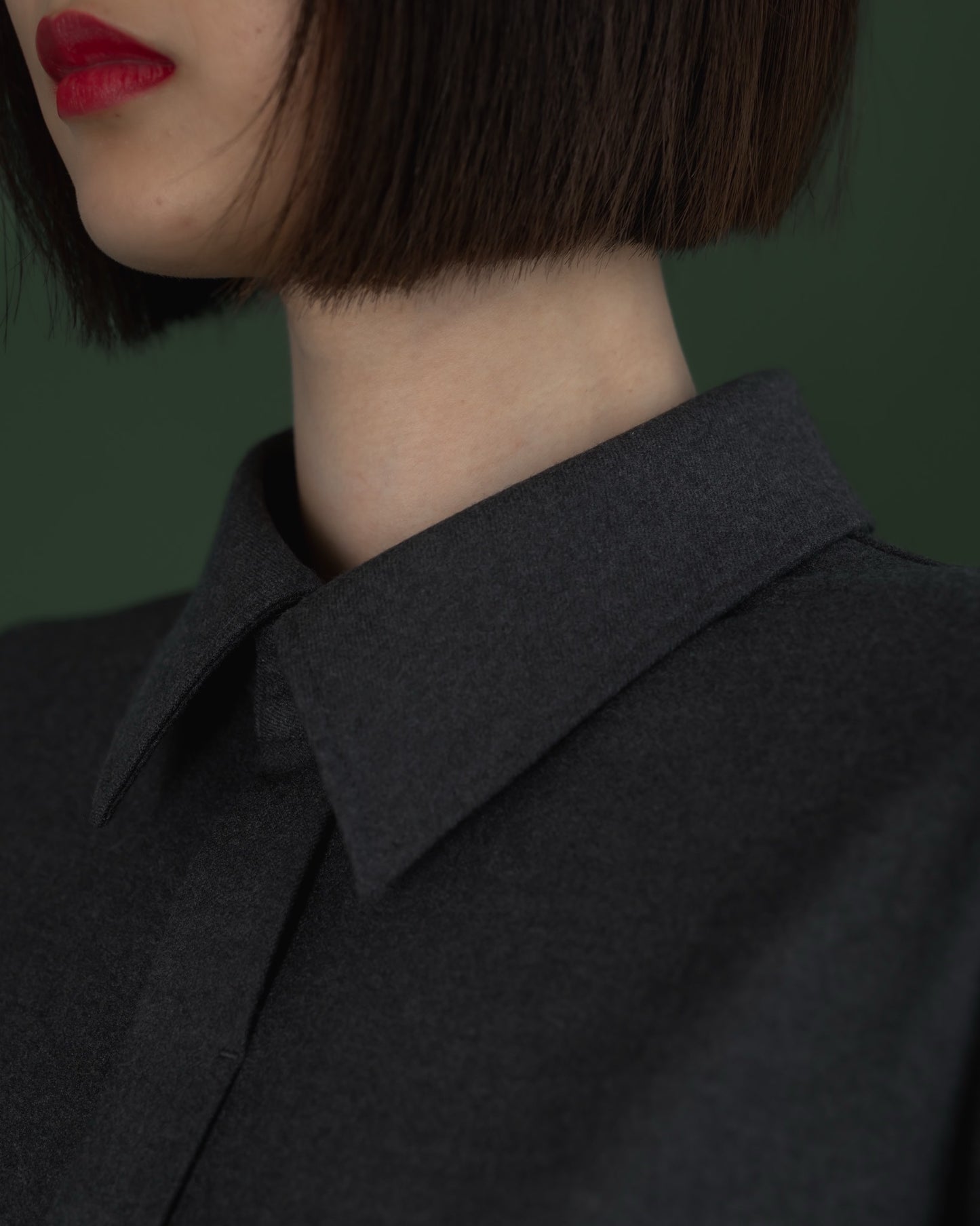 pre order / double brushed shirt (gray)