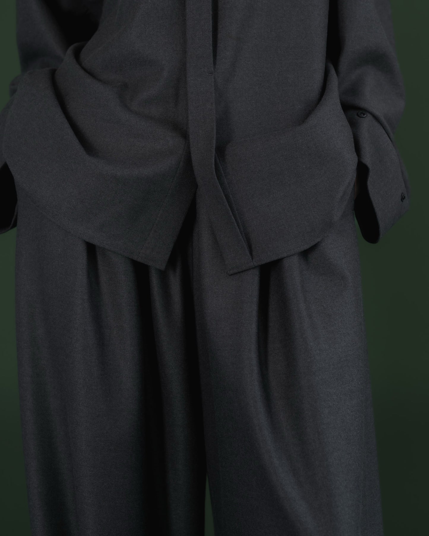 pre order / double brushed pants (gray)