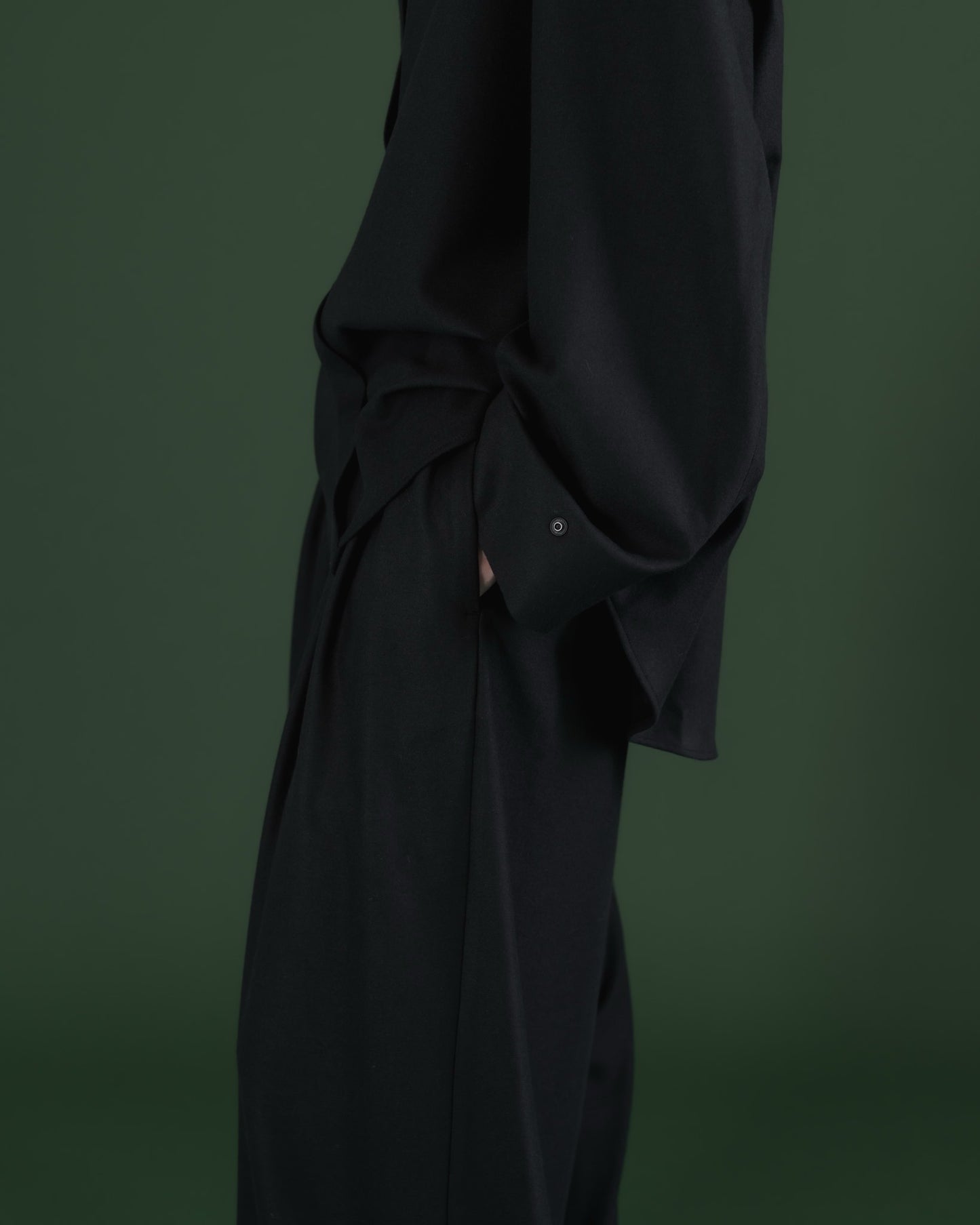 pre order / double brushed pants (black)