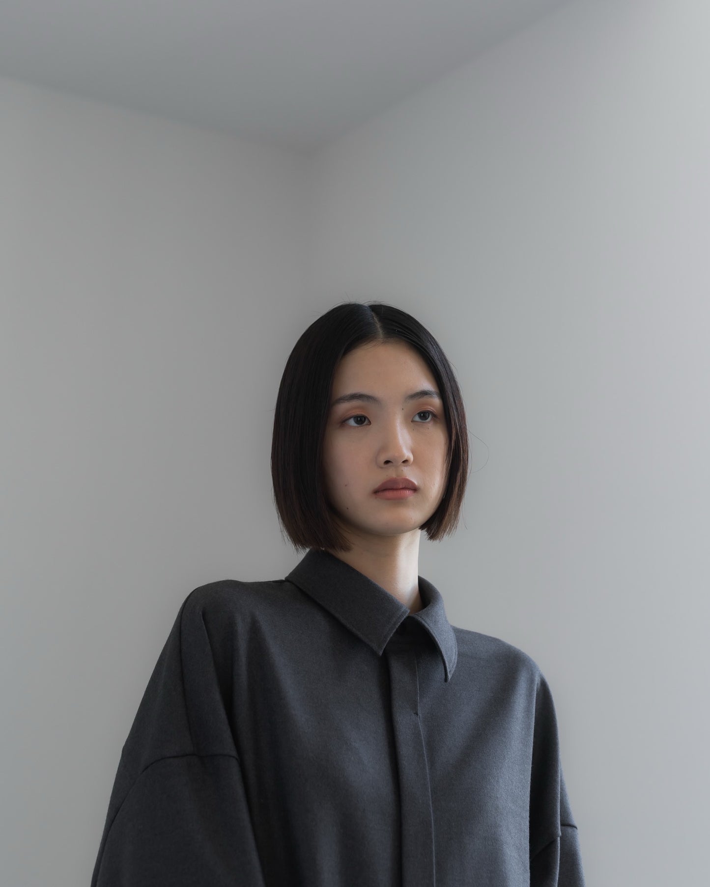pre order / double brushed shirt (gray)