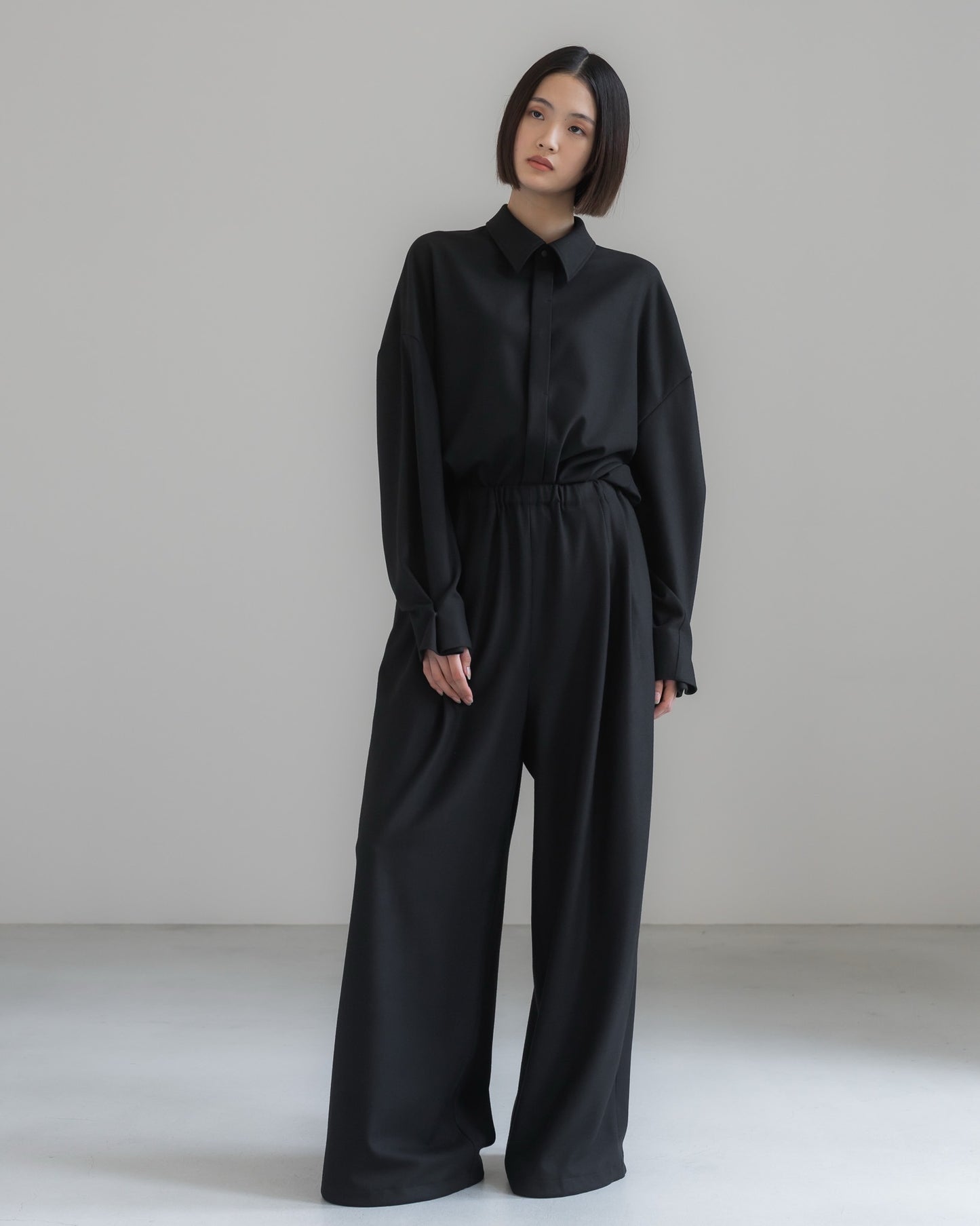 pre order / double brushed pants (black)