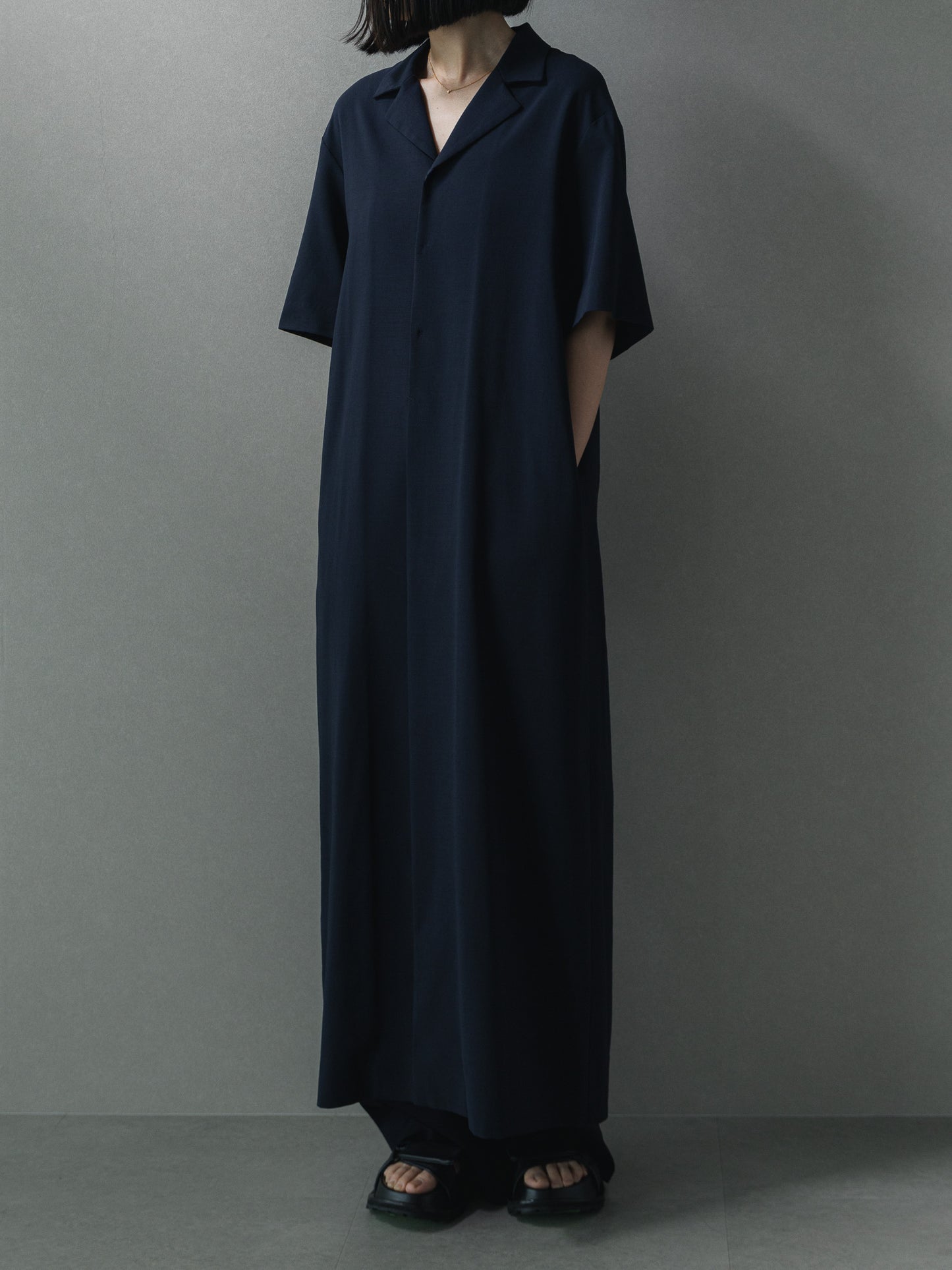 open collar dress
