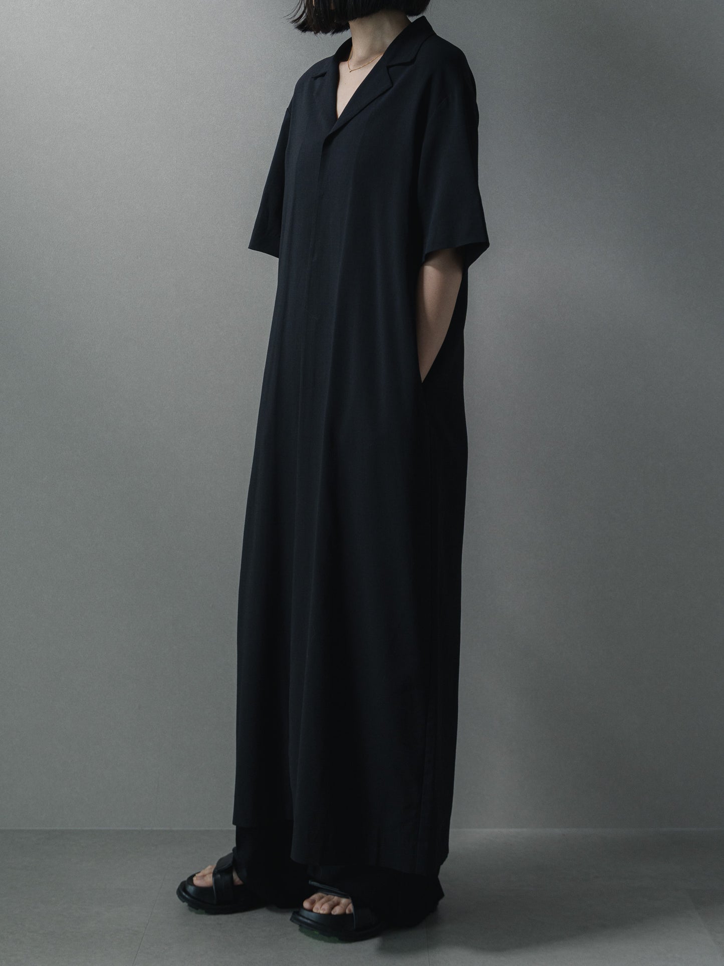 open collar dress