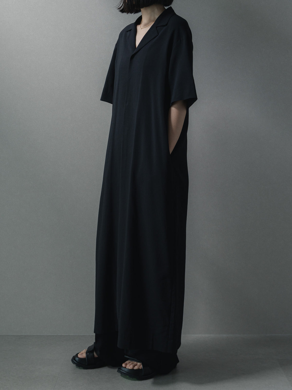 open collar dress