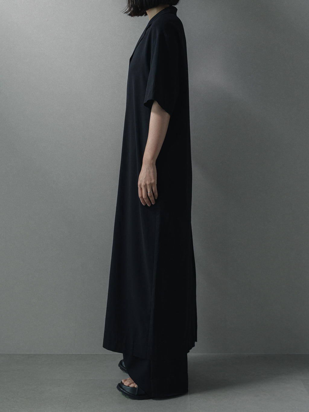 open collar dress