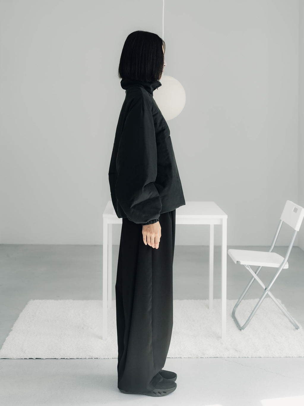 easy drawstring pants(black)