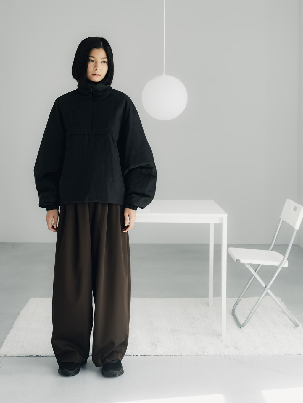 easy drawstring pants(d.brown)