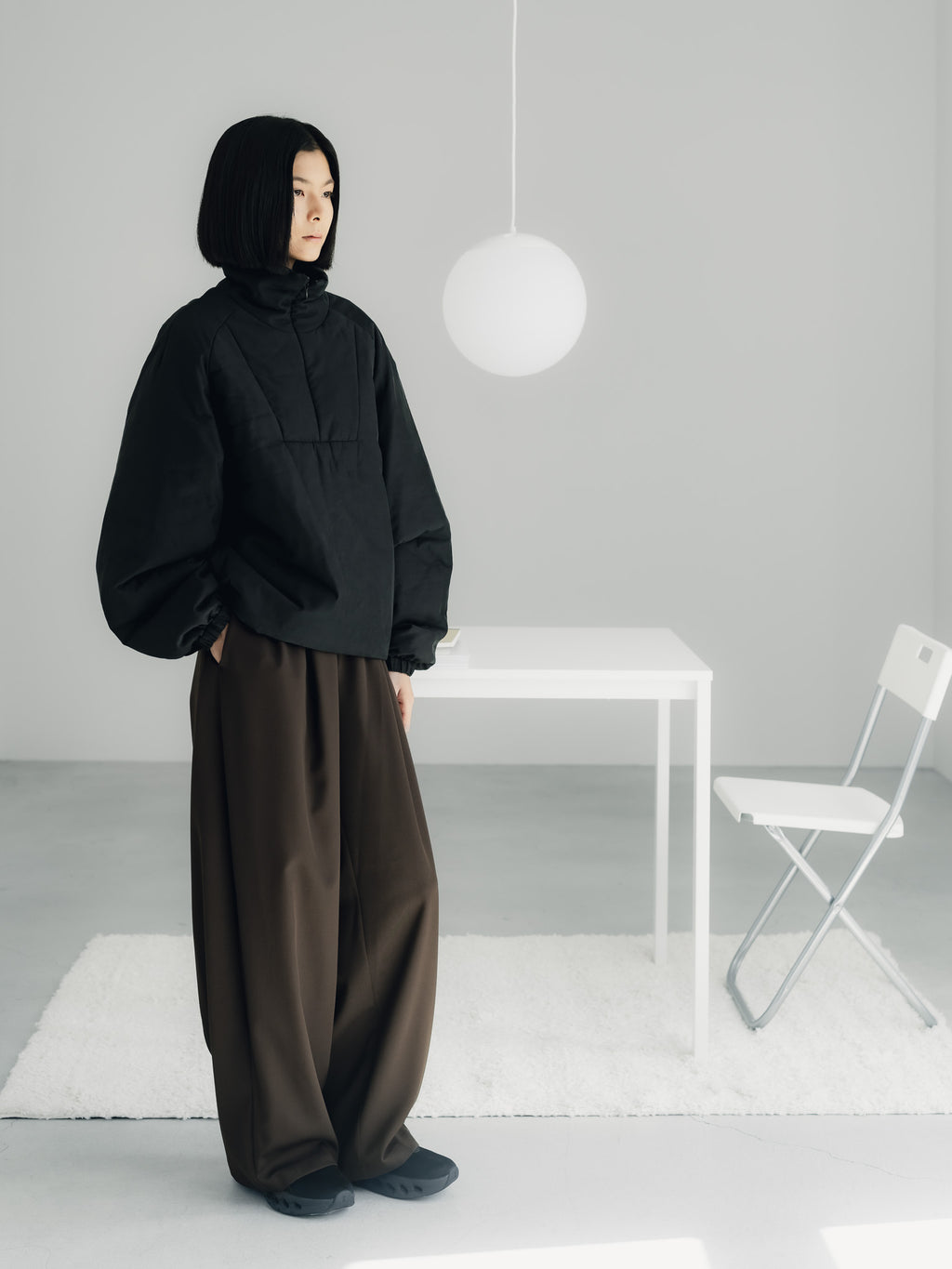 easy drawstring pants(d.brown)