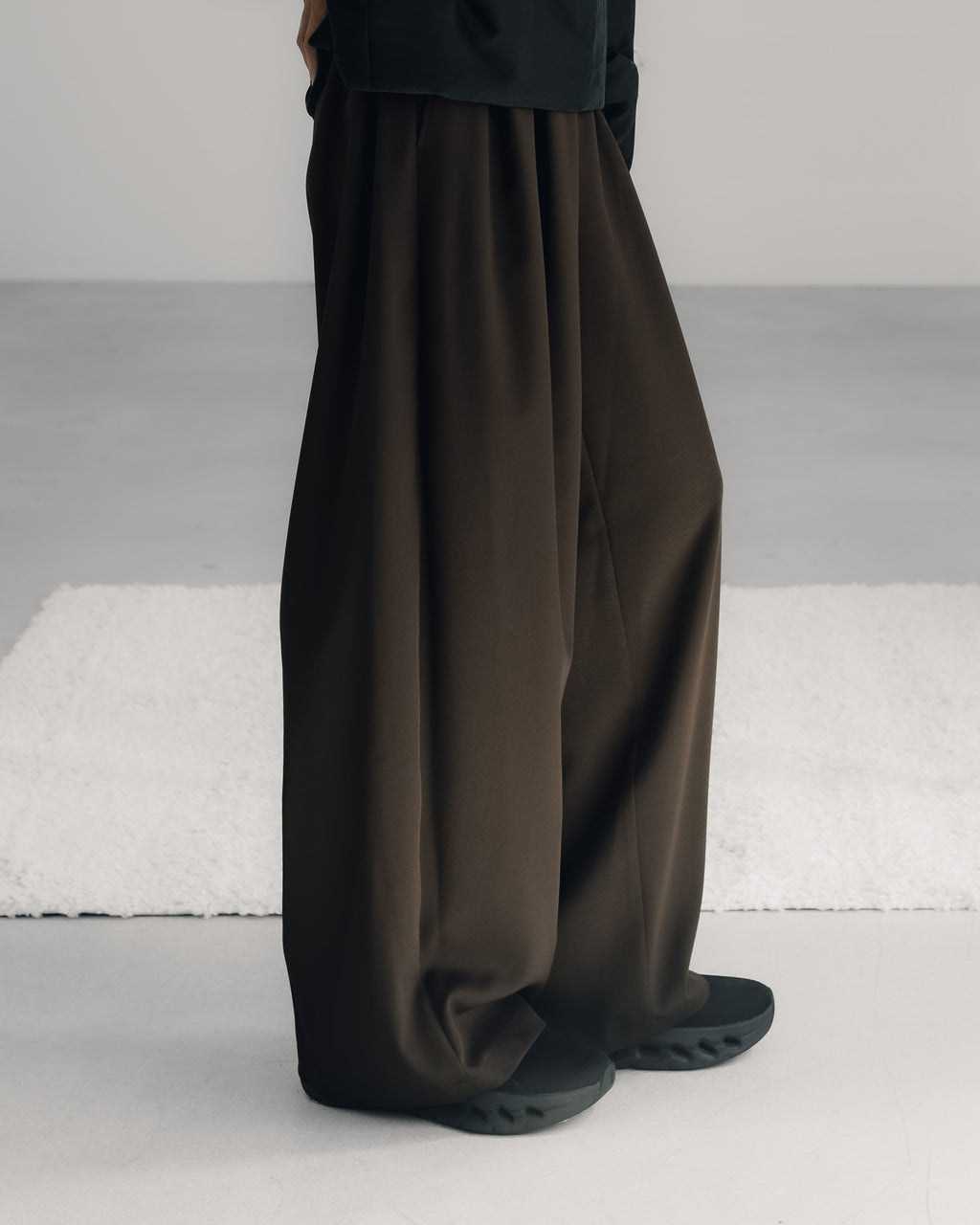 easy drawstring pants(d.brown)