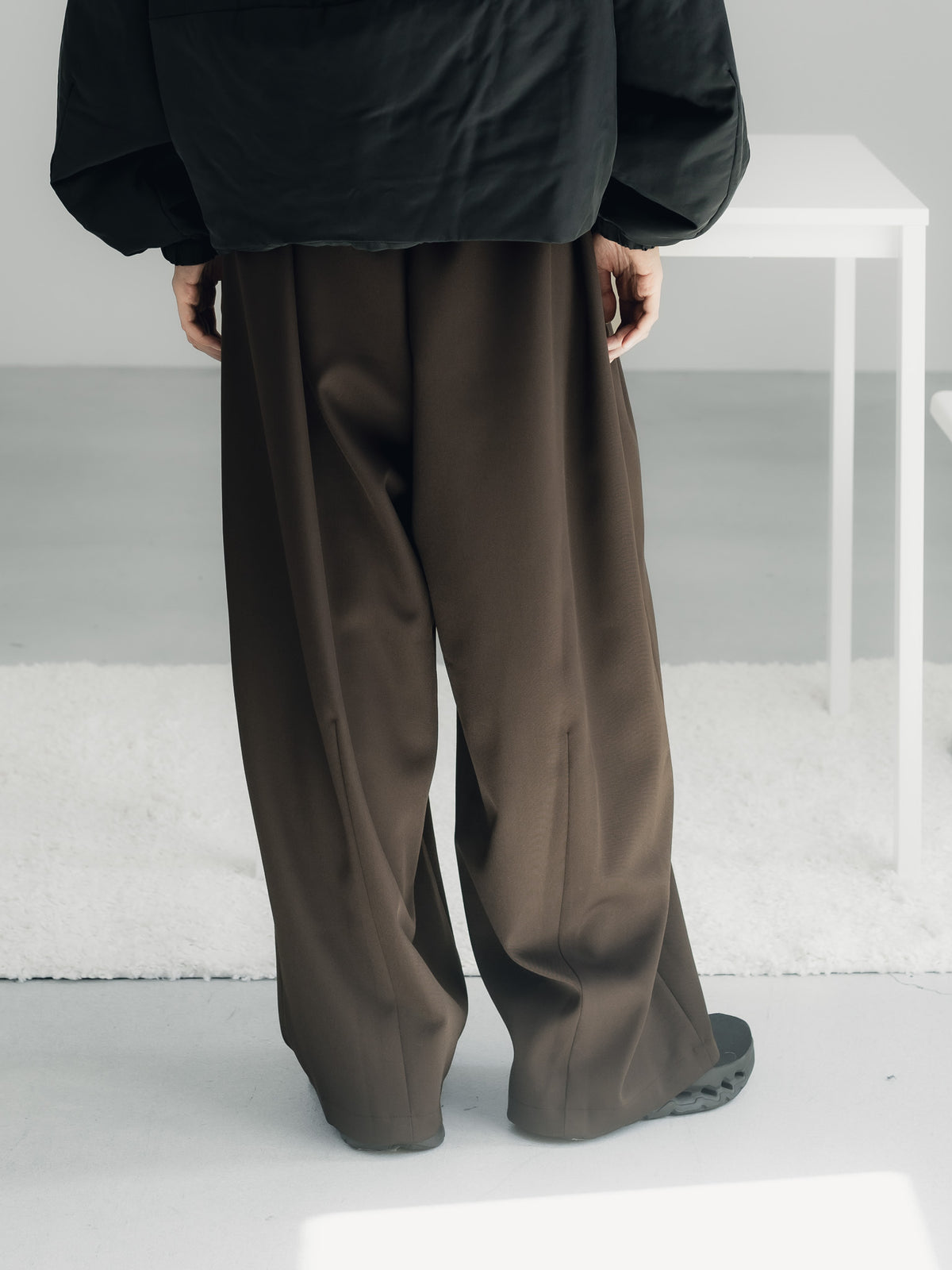 easy drawstring pants(d.brown)