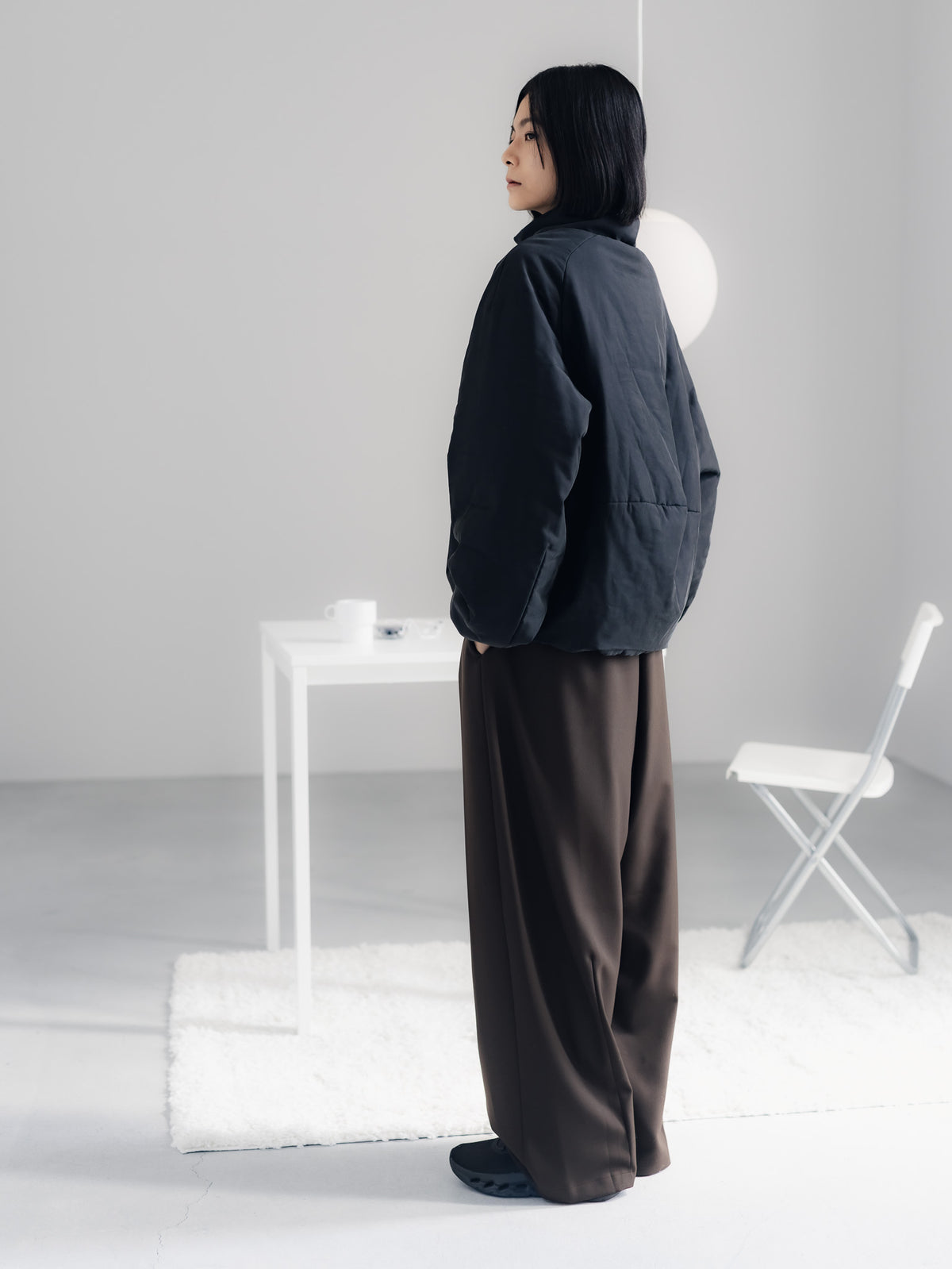easy drawstring pants(d.brown)
