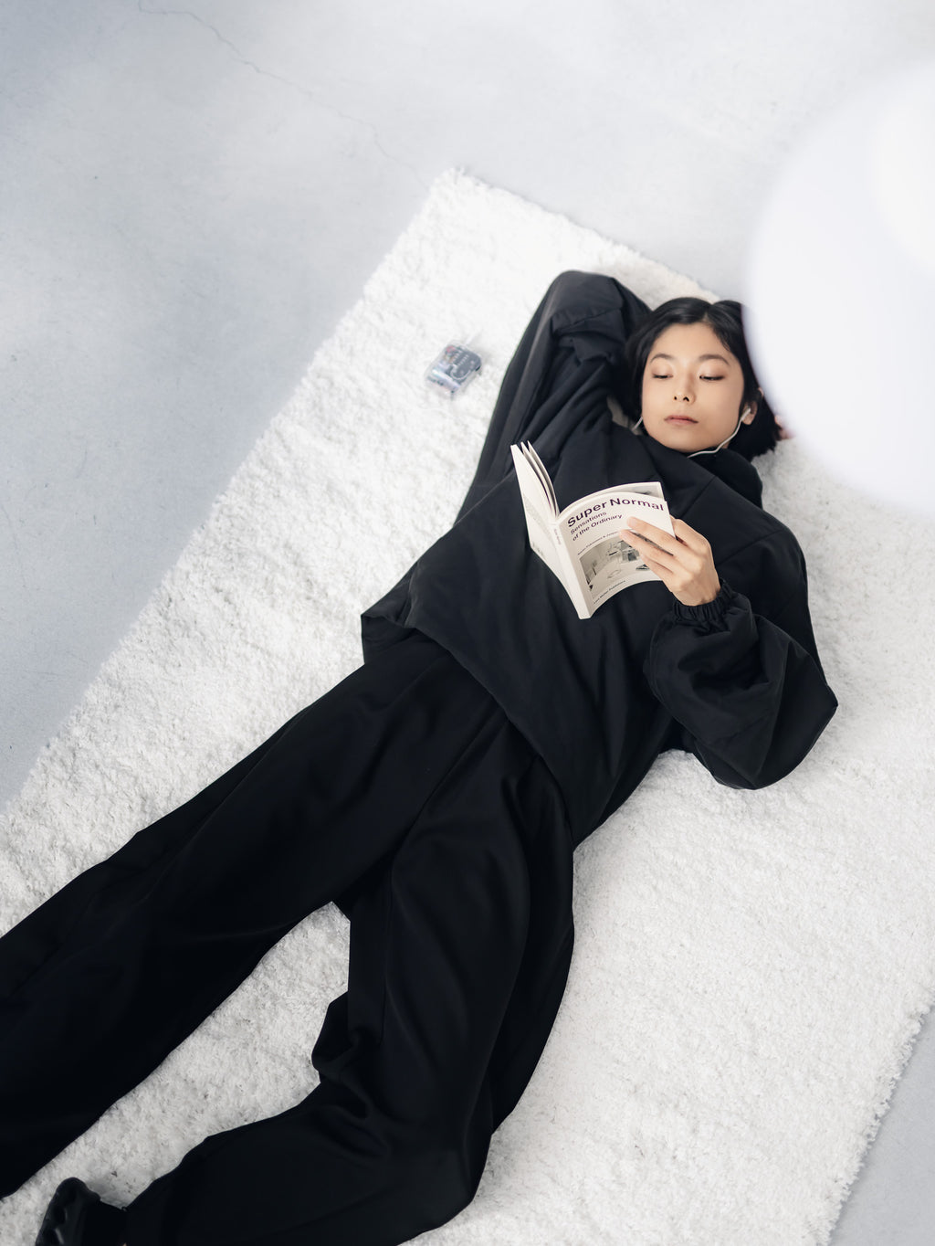 easy drawstring pants(black)