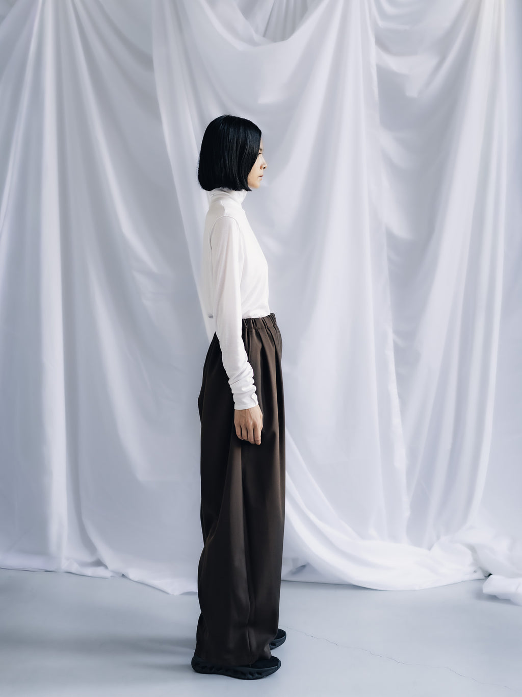 easy drawstring pants(d.brown)