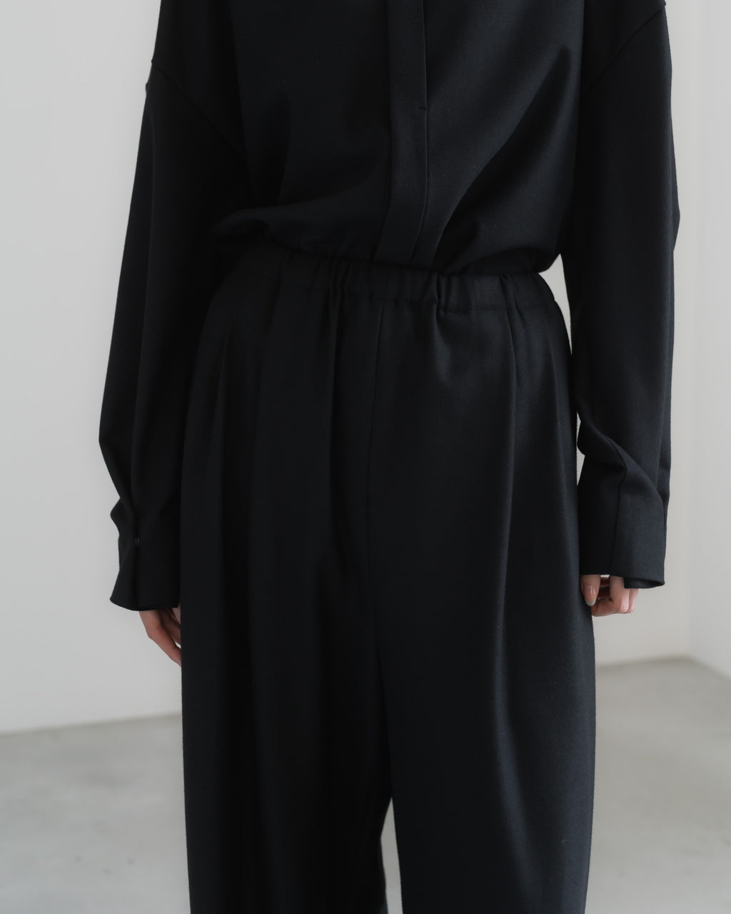 double brushed pants (black)