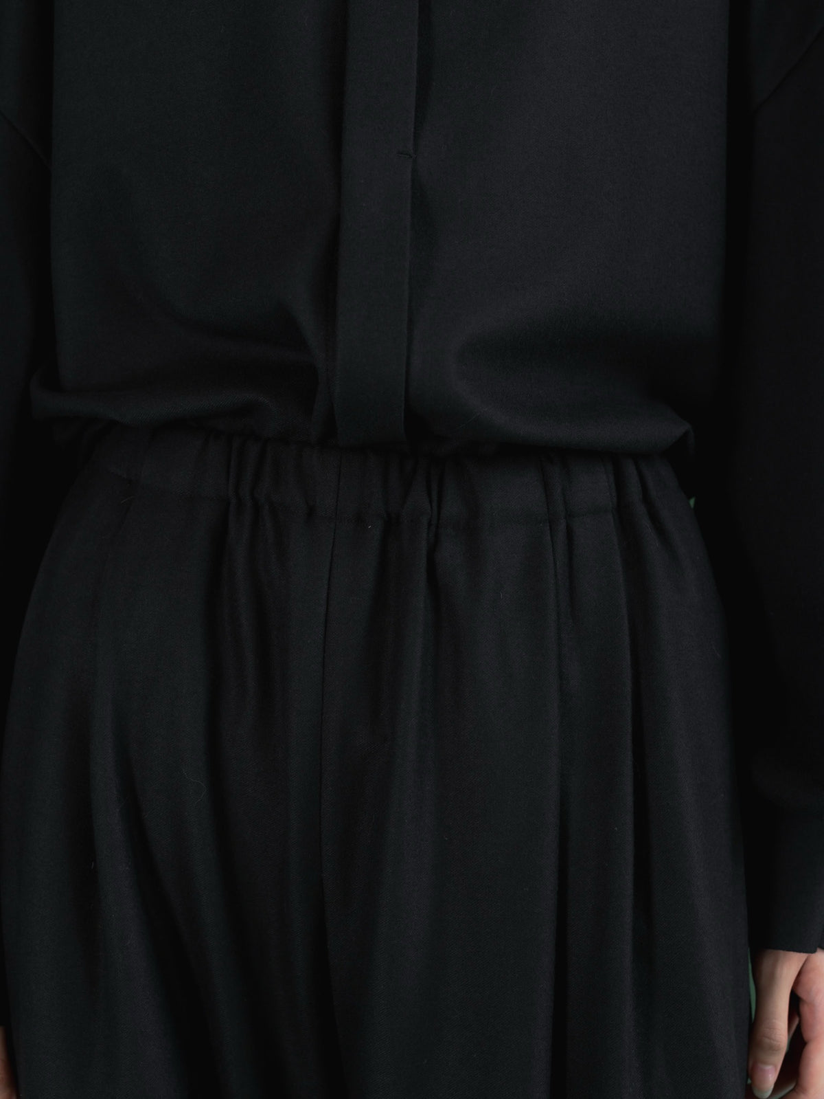 double brushed pants (black)
