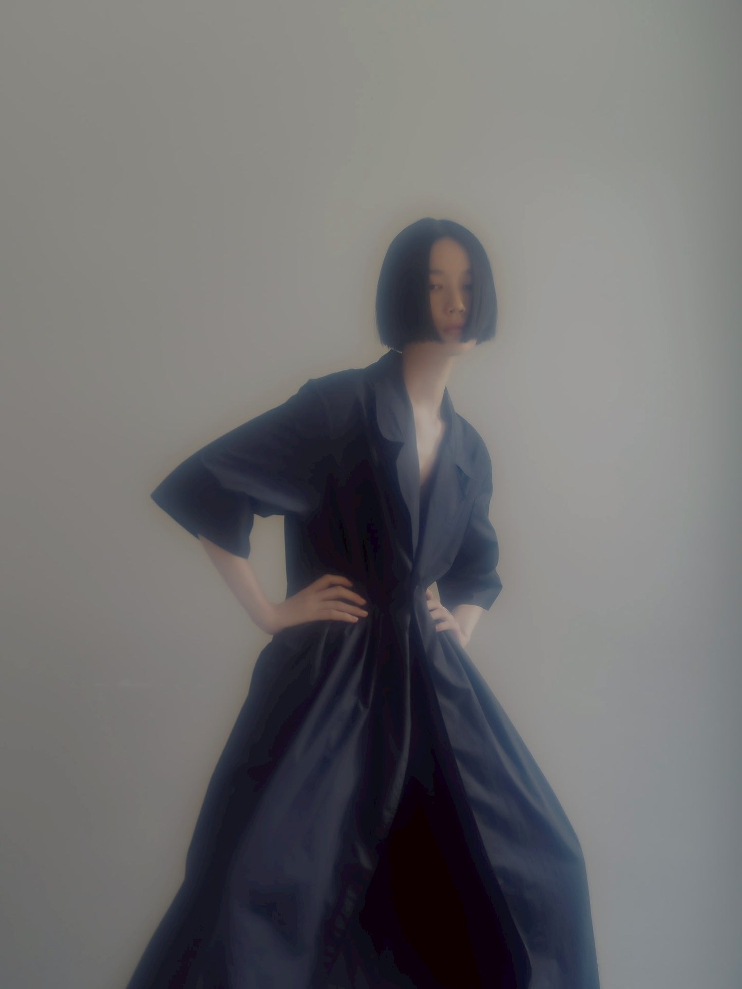 half sleeve coat (navy)