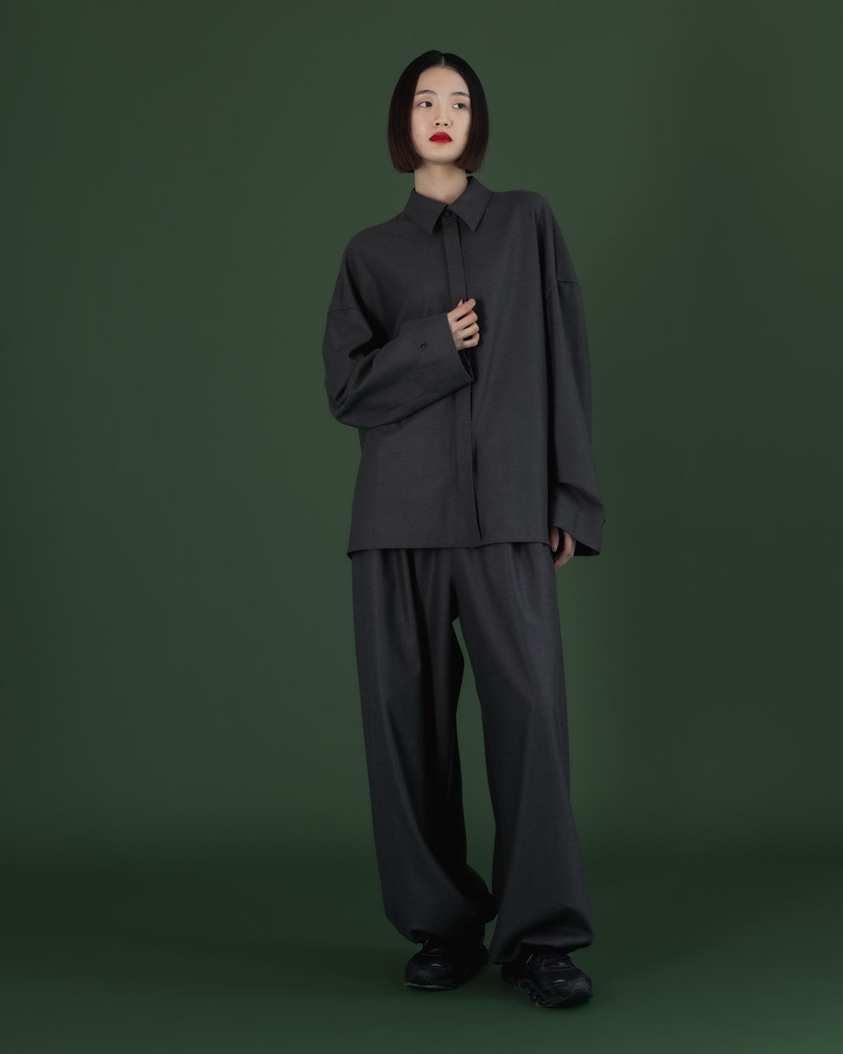 double brushed shirt (gray)