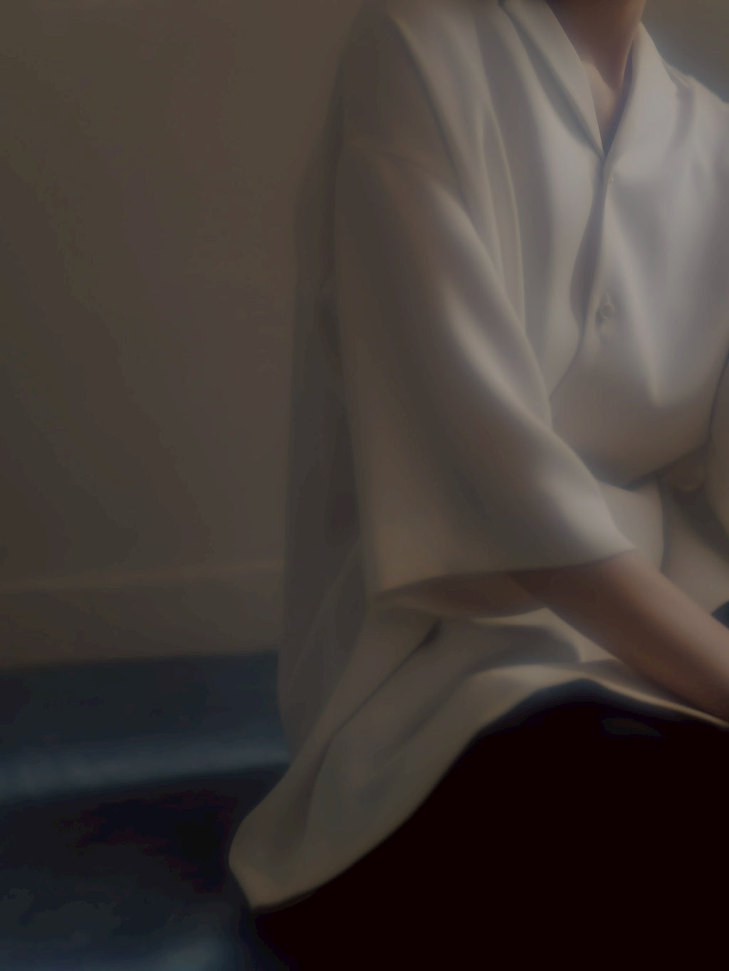 open collar shirts(white)