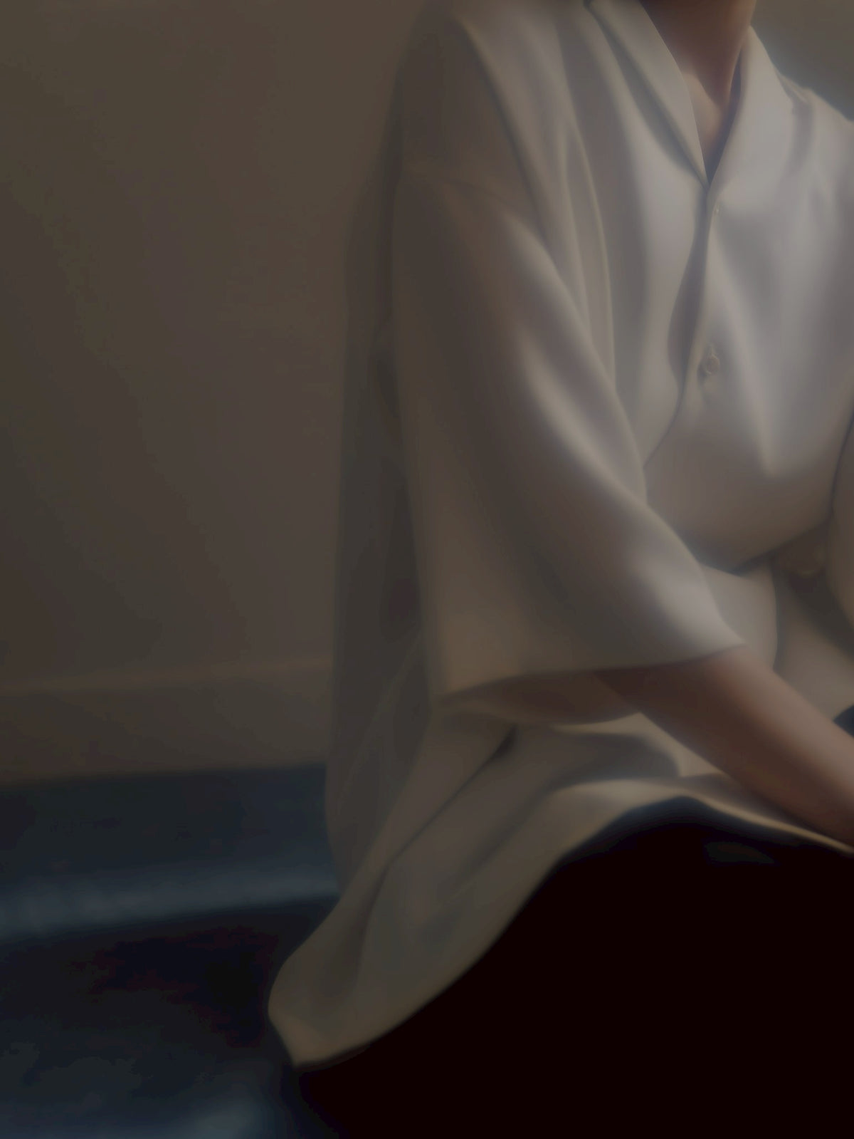 open collar shirts(white)