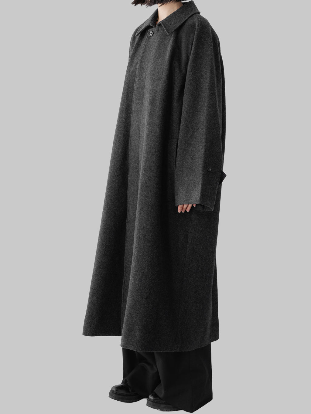 【pre order】Balmacaan coat (charcoal)