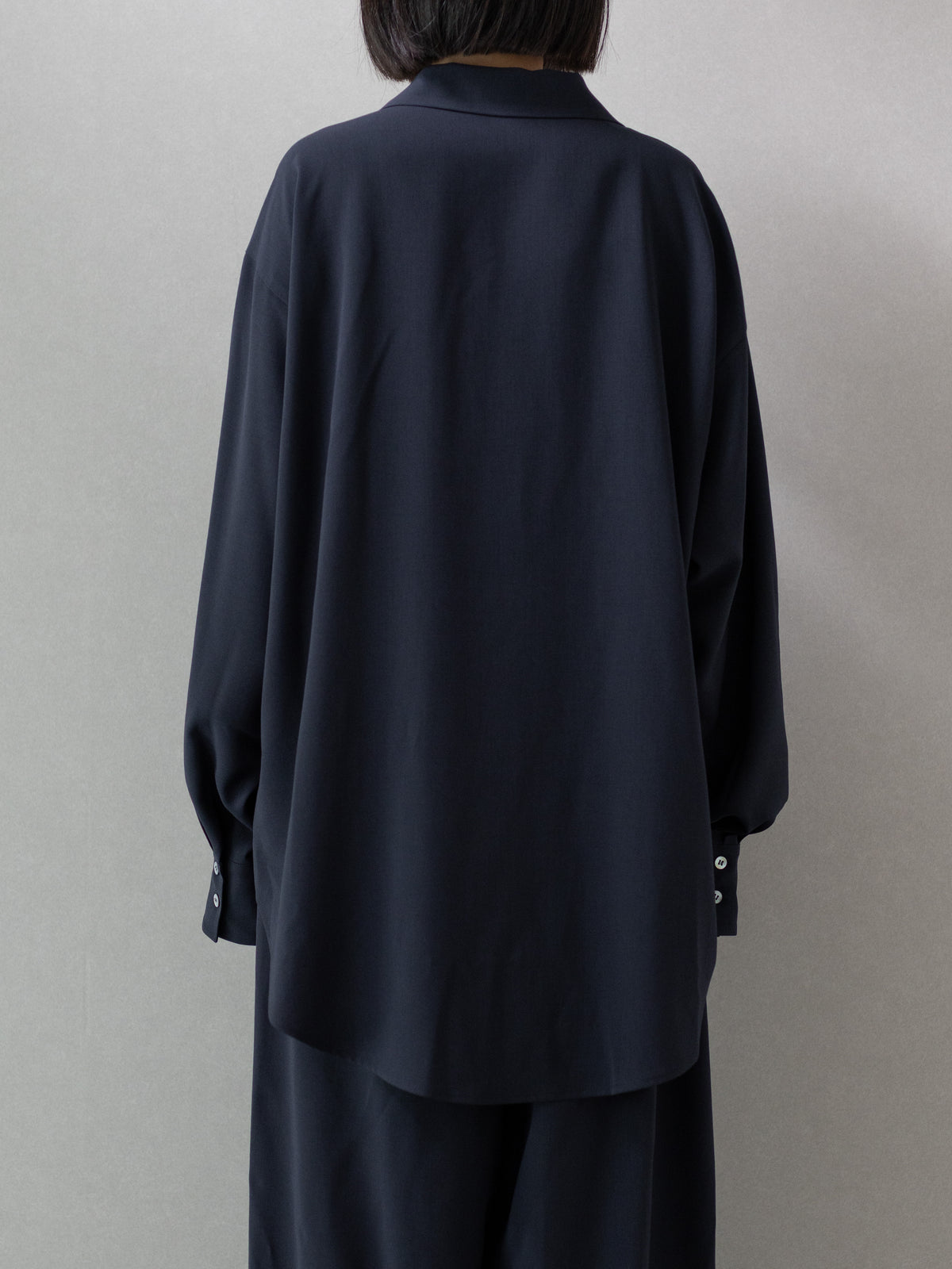 【pre order】open collar long sleeve shirt