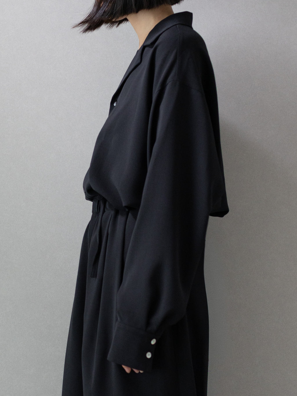 【pre order】open collar long sleeve shirt