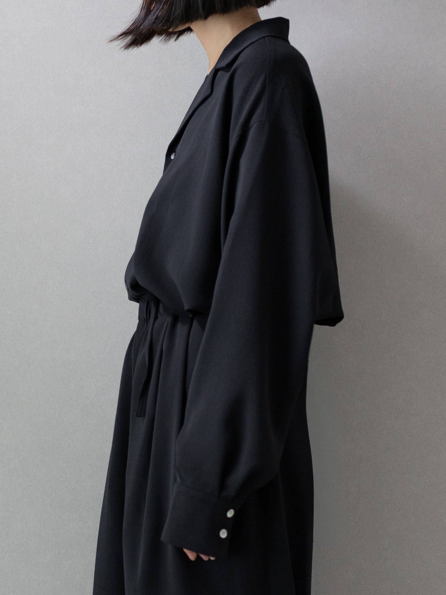 【pre order】open collar long sleeve shirt