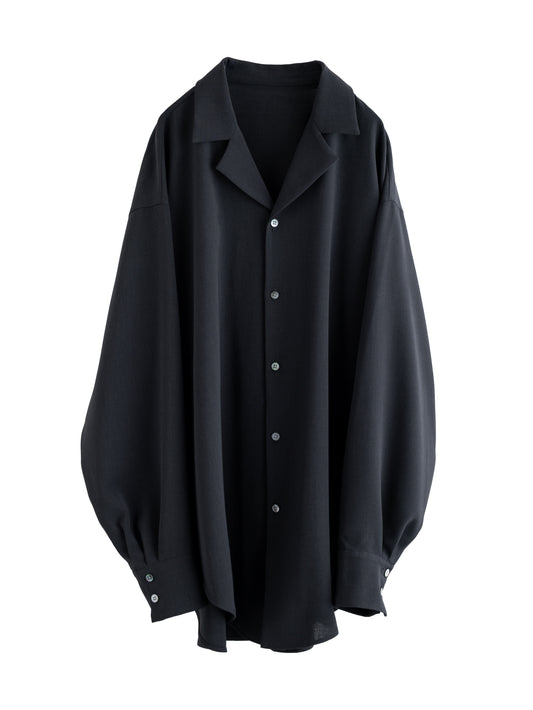 【pre order】open collar long sleeve shirt
