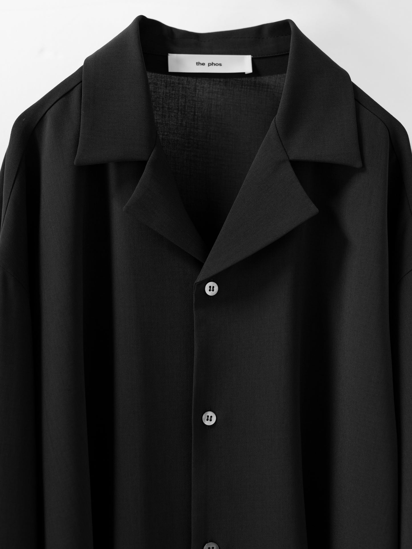 【pre order】open collar long sleeve shirt