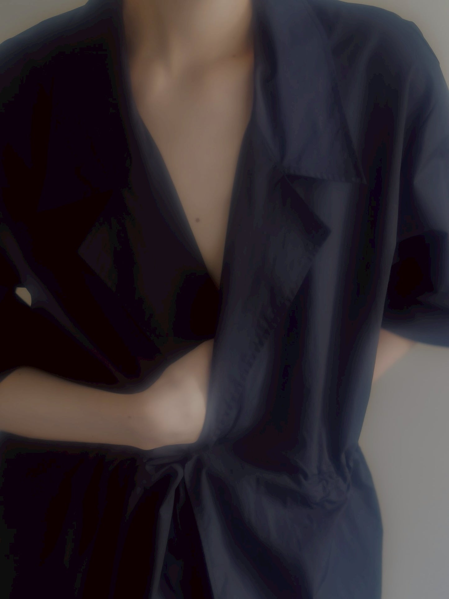 half sleeve coat (navy)