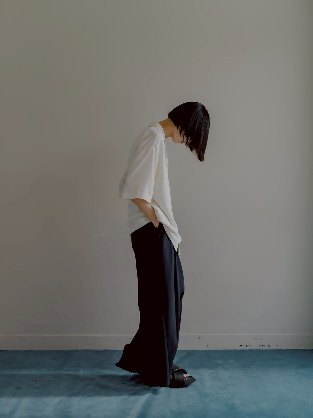 open collar shirts(white)
