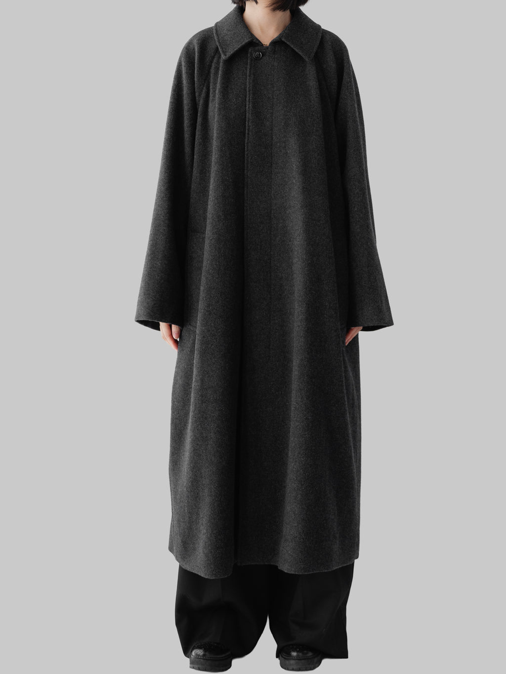 【pre order】Balmacaan coat (charcoal)