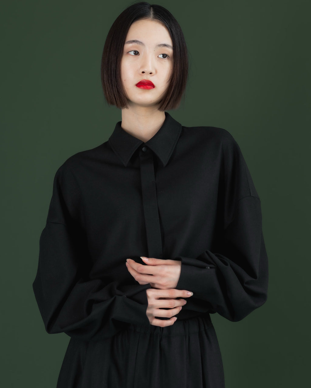 double brushed shirt (black)